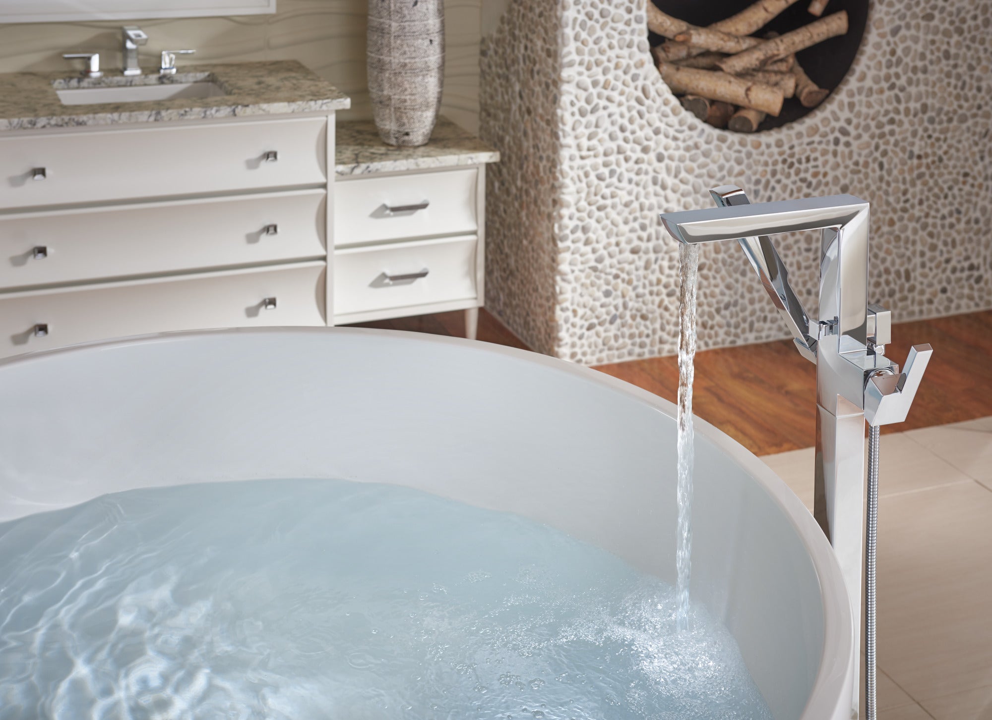 Brizo Vettis® Single-Handle Floor Mount Tub Filler