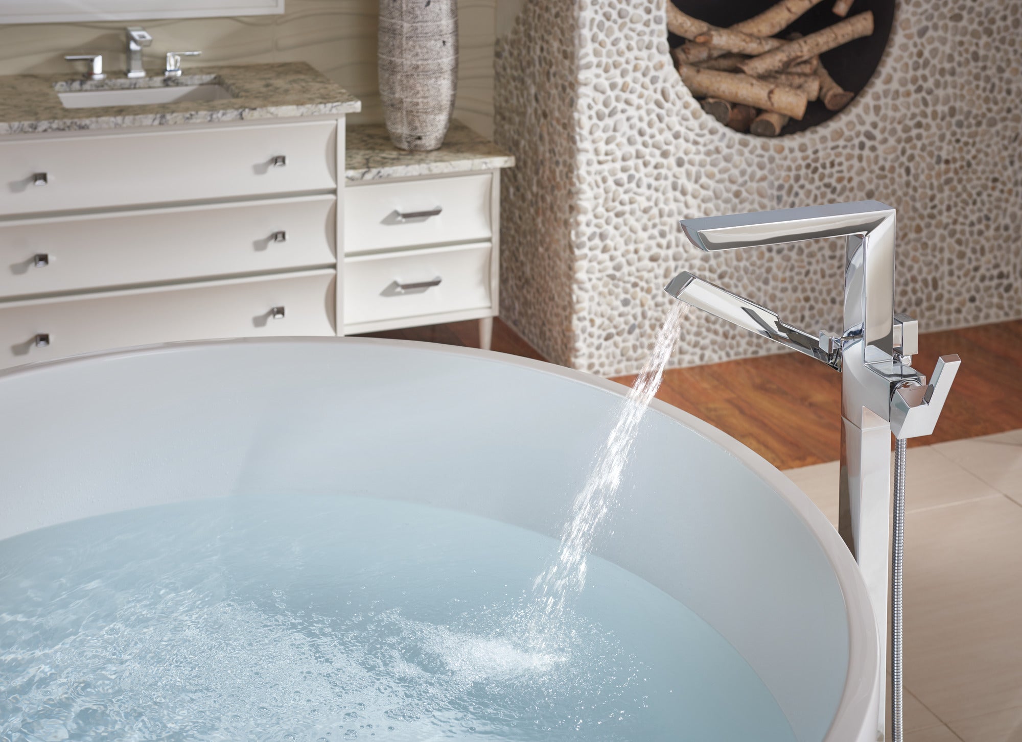 Brizo Vettis® Single-Handle Floor Mount Tub Filler