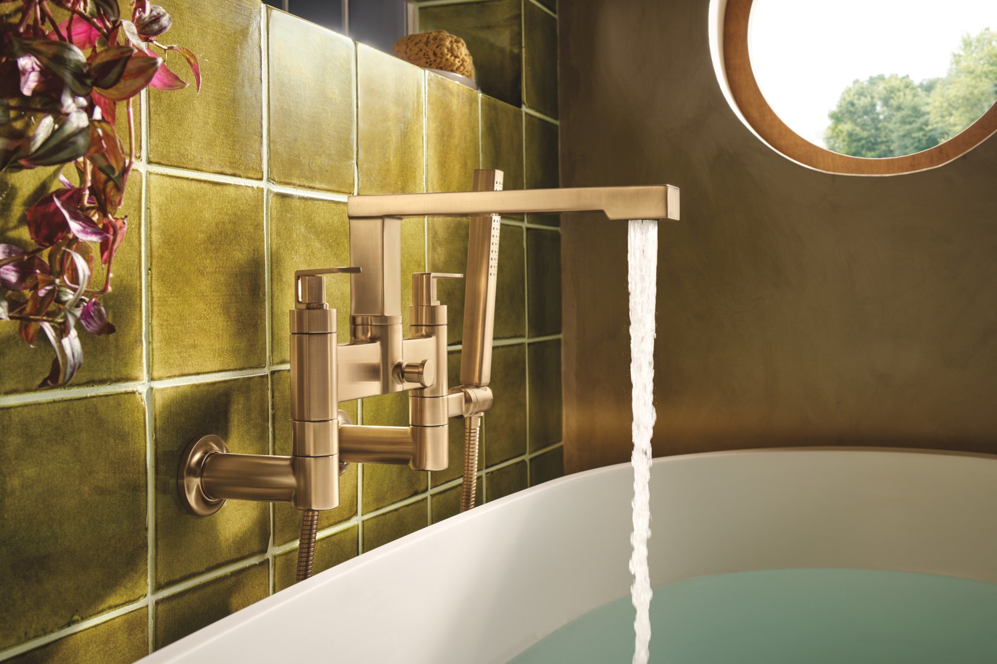 Brizo Frank Lloyd Wright® Two-Handle Tub Filler Trim Kit with Gap Lever Handles