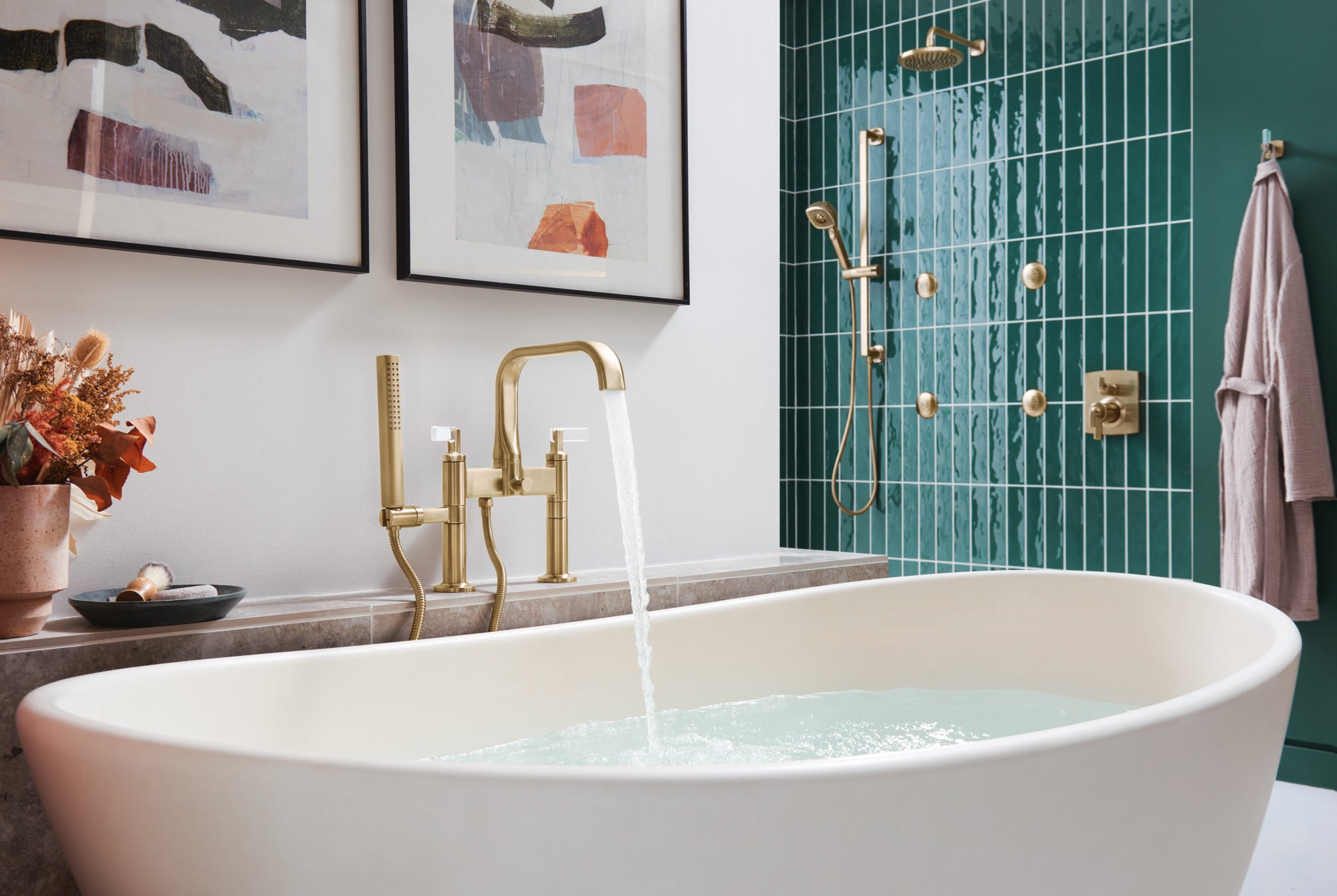Brizo Kintsu® Deck Mount Tub Filler Unions