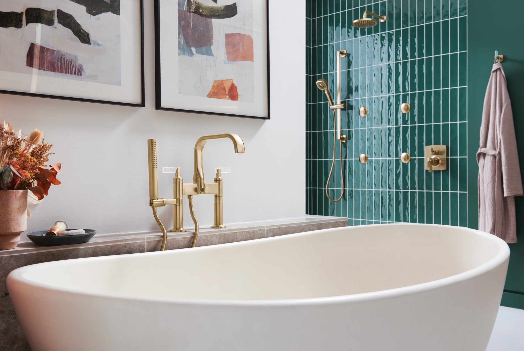 Brizo Kintsu® Deck Mount Tub Filler Unions