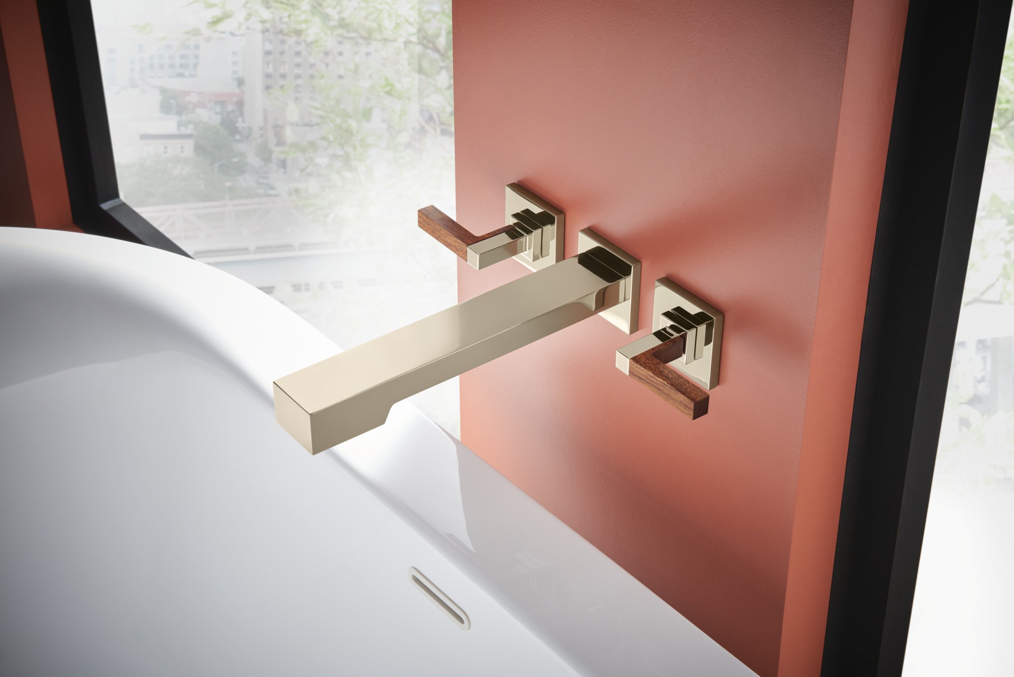 Brizo Frank Lloyd Wright® Two-Handle Wall Mount Tub Filler - Less Handles