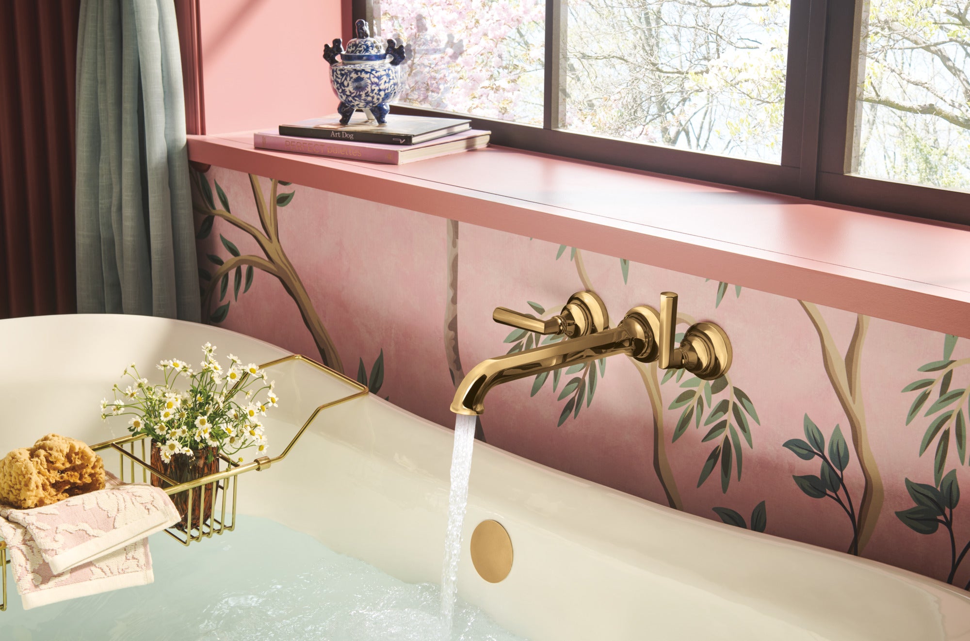 Brizo Beauclere™ Two Handle Wall Mount Tub Filler - Less Handles