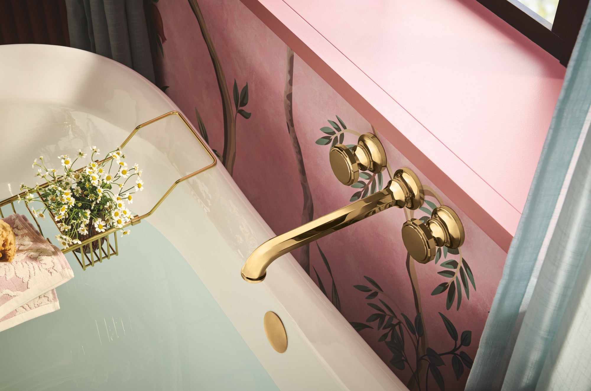 Brizo Beauclere™ Two Handle Wall Mount Tub Filler - Less Handles