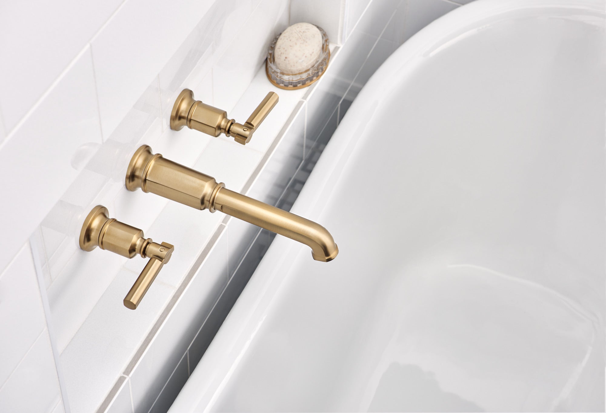 Brizo Invari® Two-Handle Wall Mount Tub Filler Lever Handle Kit