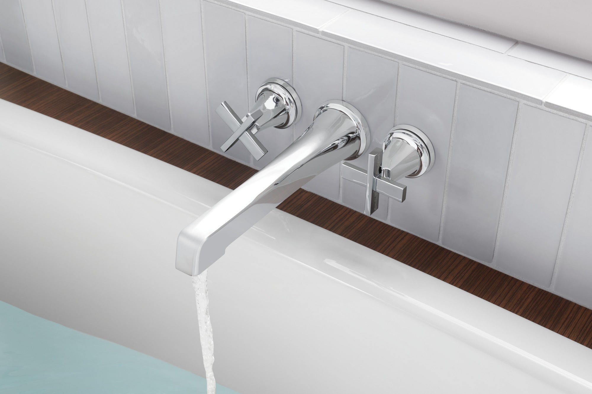 Brizo Levoir™ Two-Handle Wall Mount Tub Filler - Less Handles