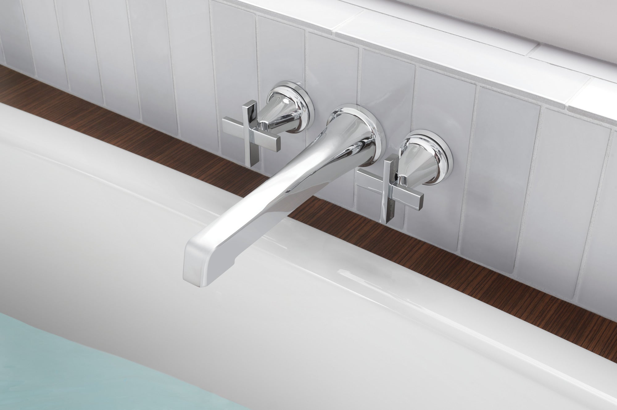 Brizo Levoir™ Two-Handle Wall Mount Tub Filler - Less Handles