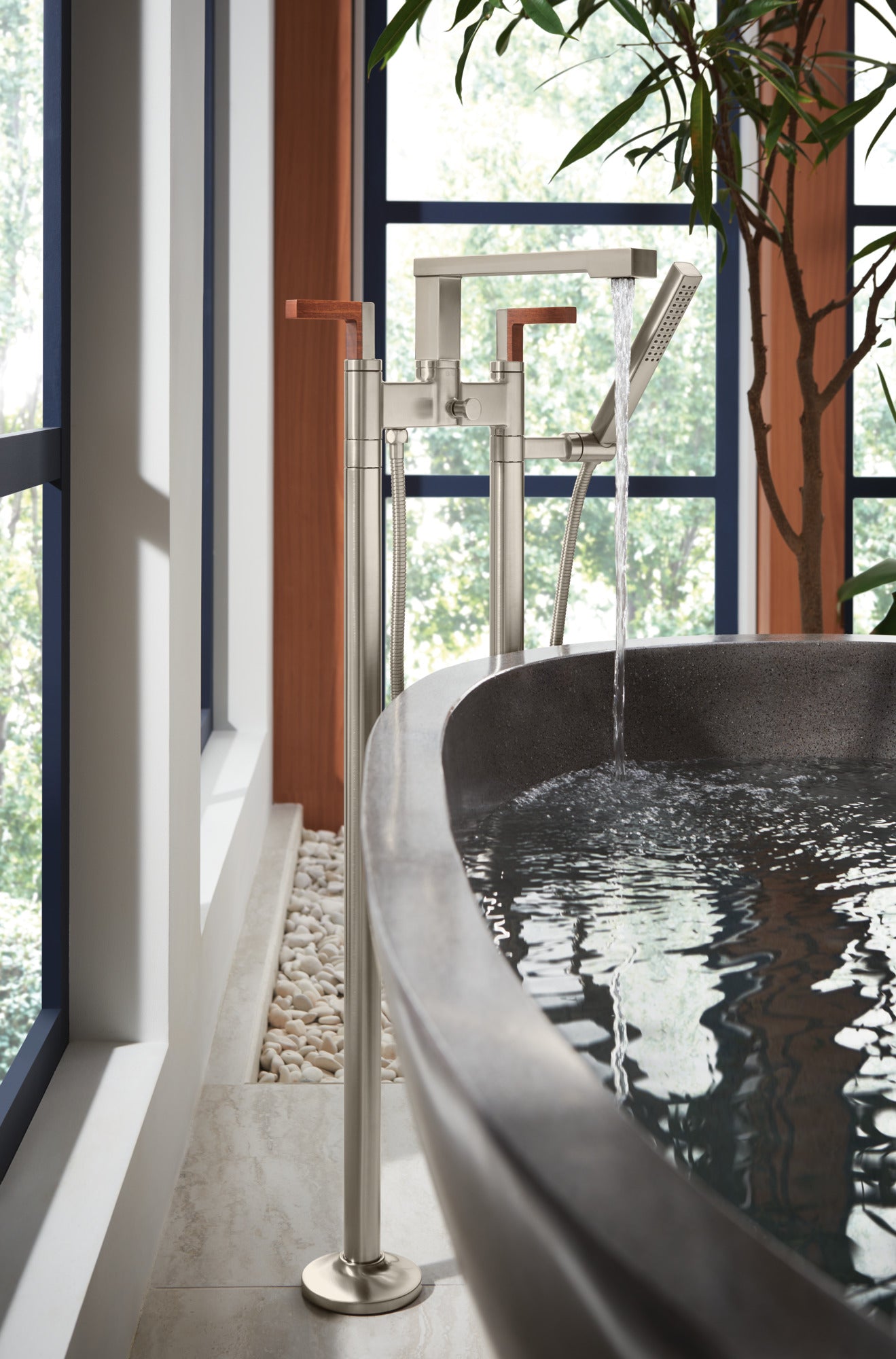 Brizo Kintsu® Floor Mount Tub Filler Unions