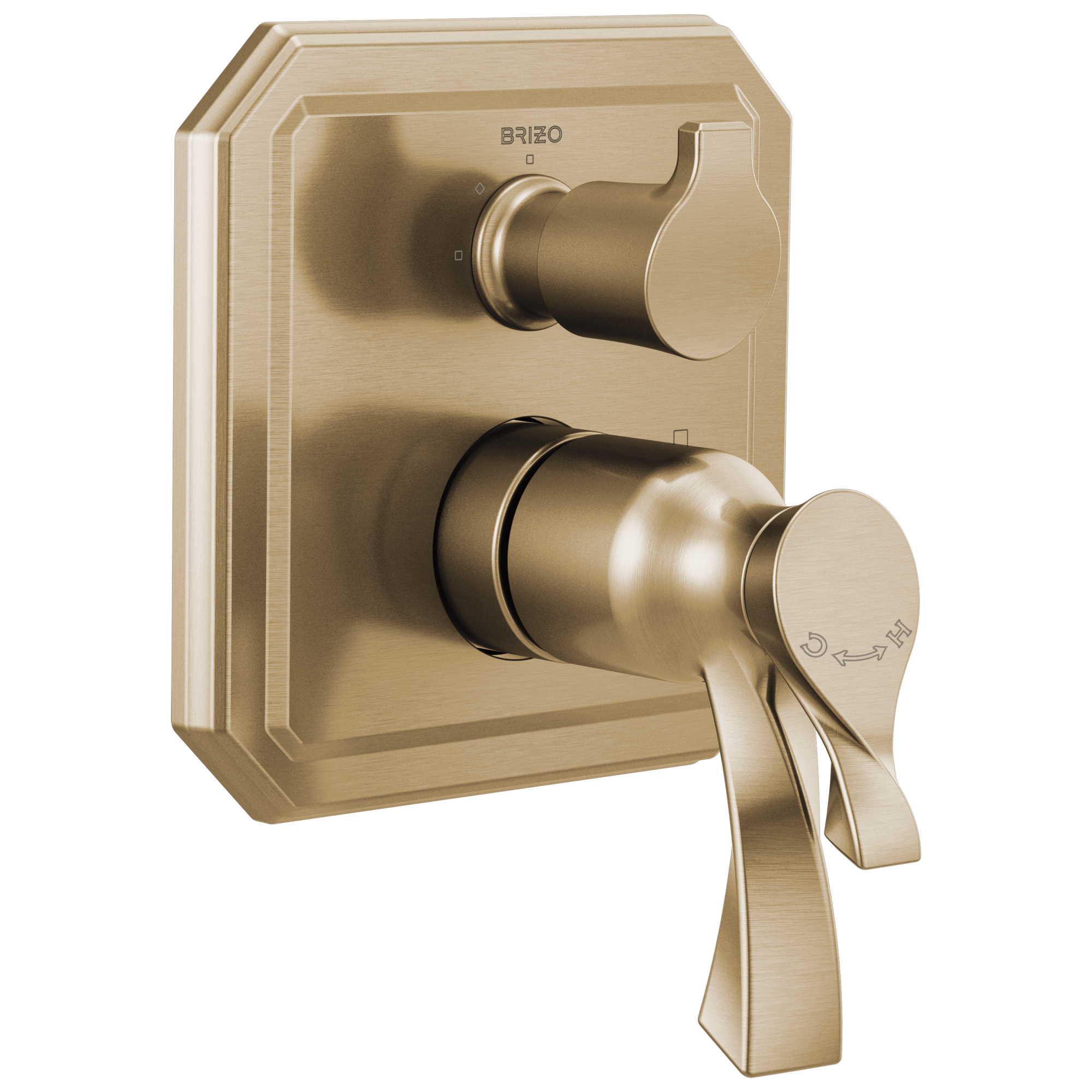 Brizo Virage® TempAssure Thermostatic Valve with Integrated 3-Function Diverter Trim