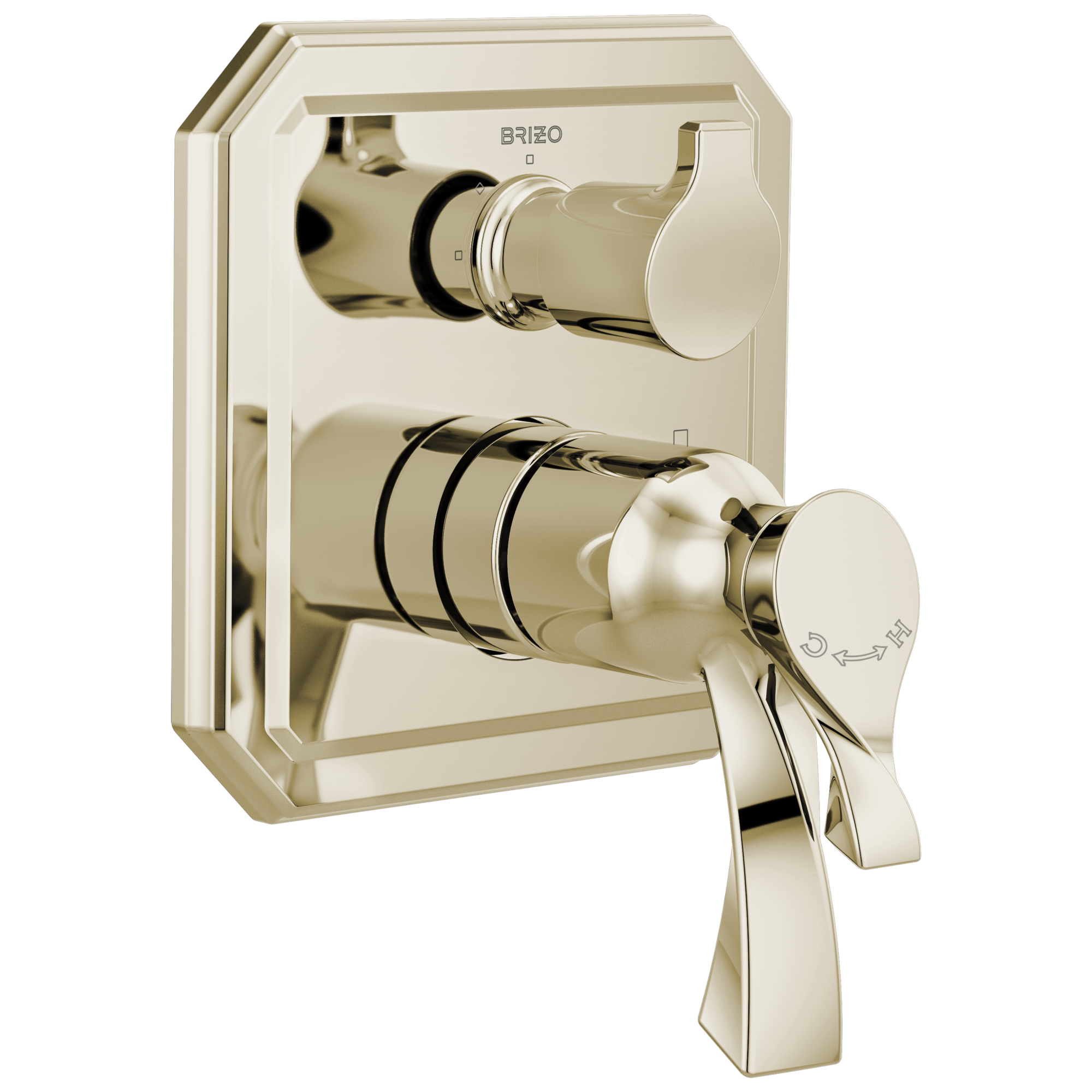 Brizo Virage® TempAssure Thermostatic Valve with Integrated 3-Function Diverter Trim