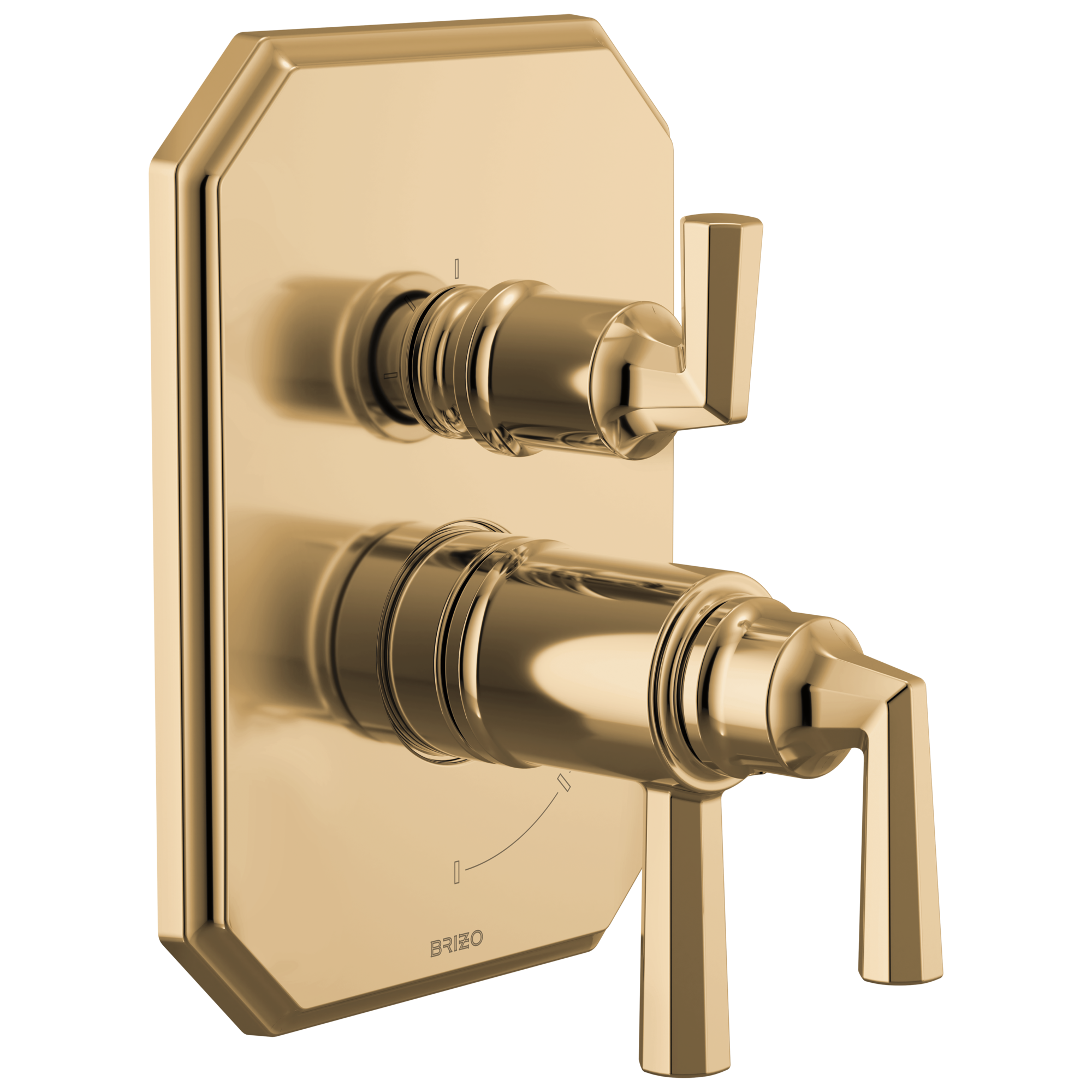 Brizo Beauclere™ TempAssure® Thermostatic Valve with Integrated 3-Function Diverter Trim