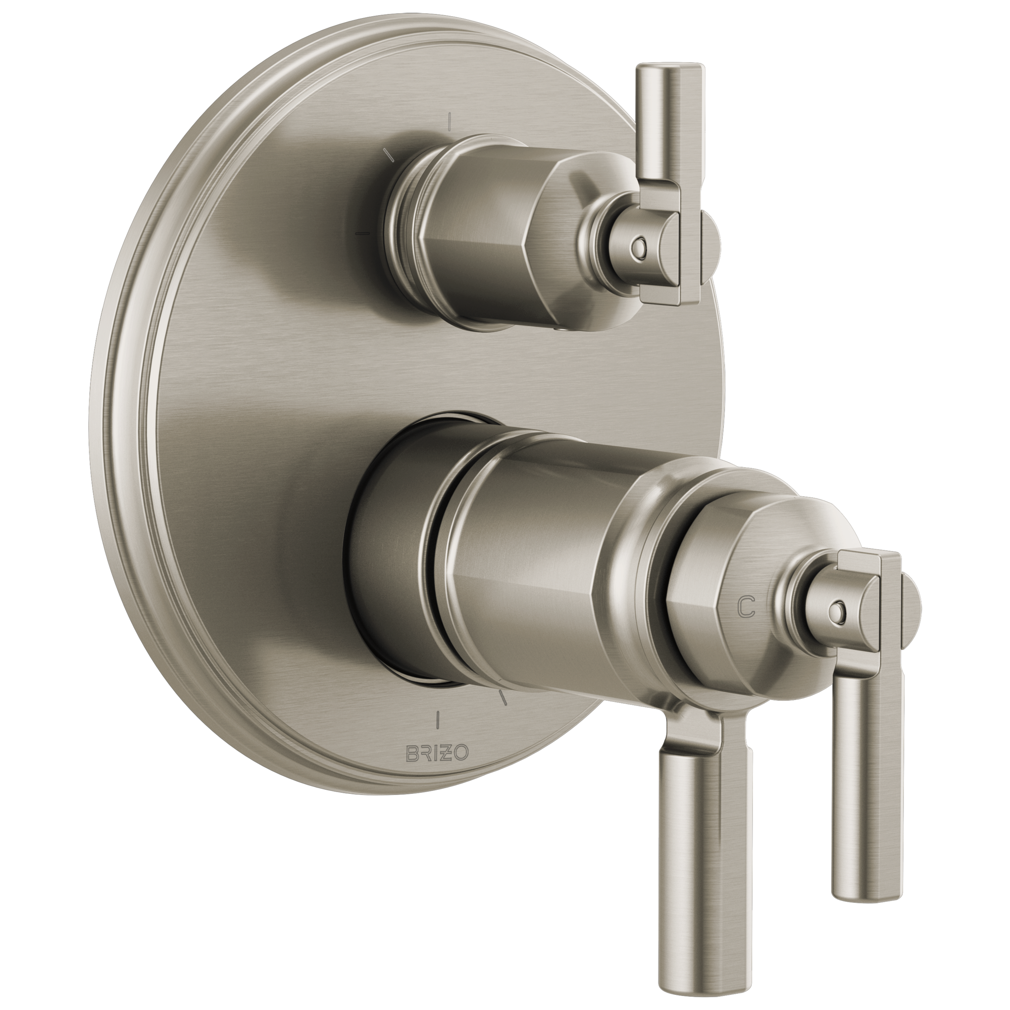 Brizo Invari® Tempassure® Thermostatic Valve With Integrated 3-Function Diverter Trim