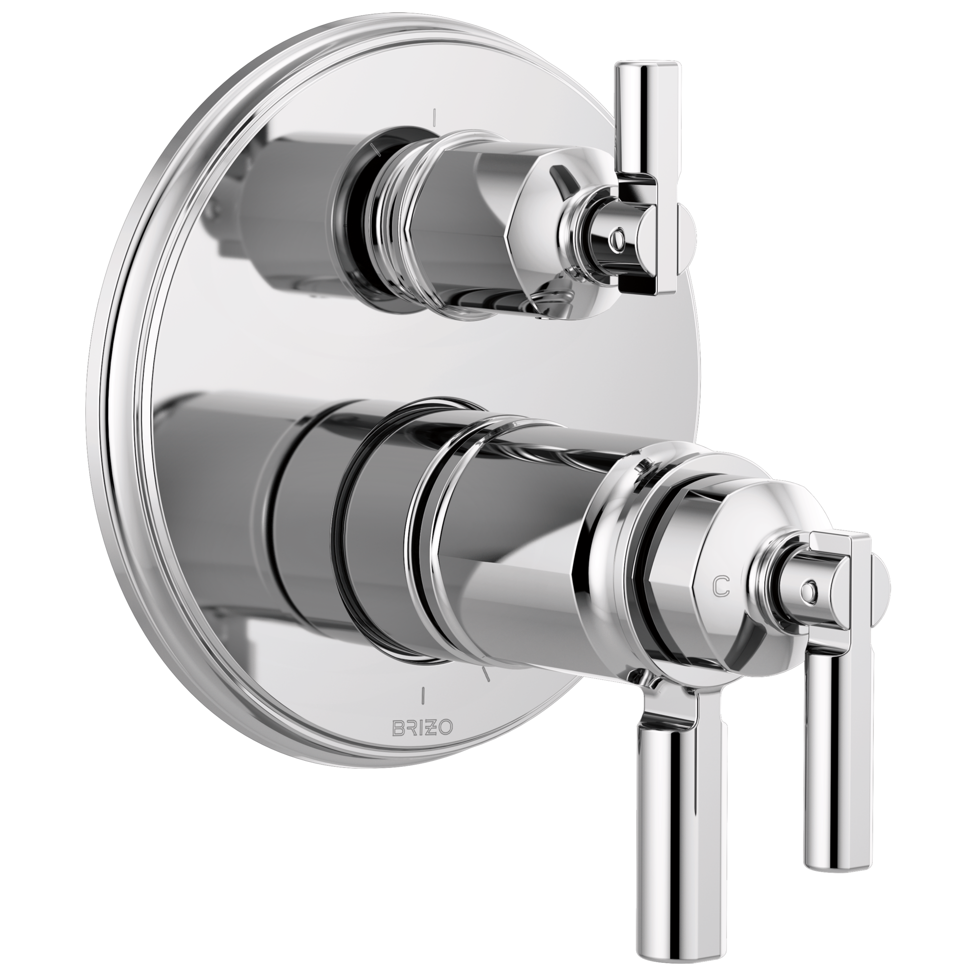 Brizo Invari® Tempassure® Thermostatic Valve With Integrated 3-Function Diverter Trim