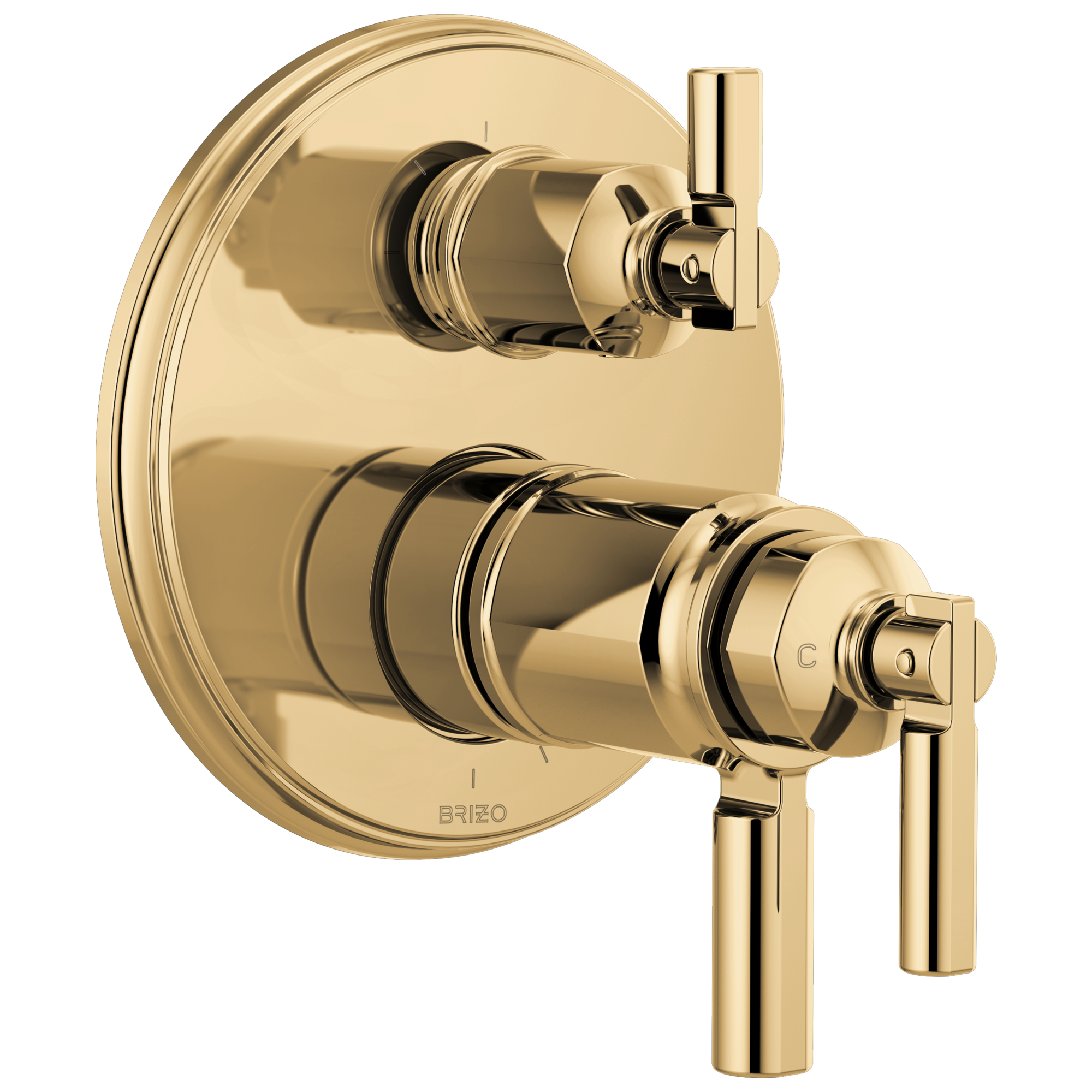Brizo Invari® Tempassure® Thermostatic Valve With Integrated 3-Function Diverter Trim