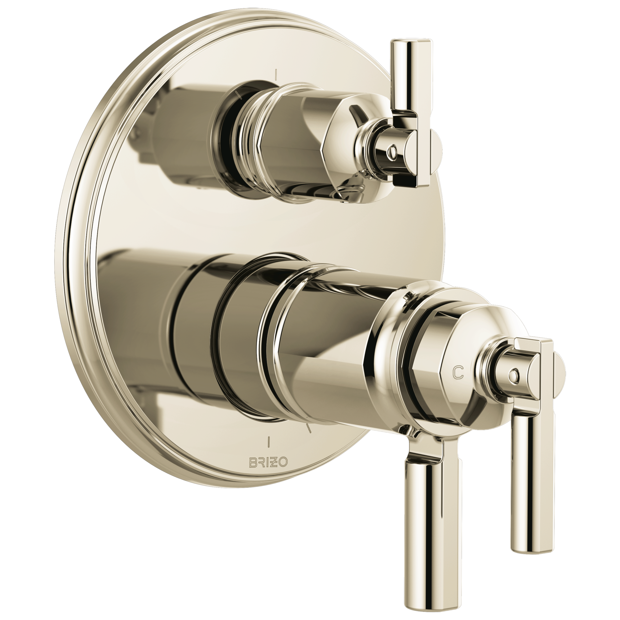 Brizo Invari® Tempassure® Thermostatic Valve With Integrated 3-Function Diverter Trim