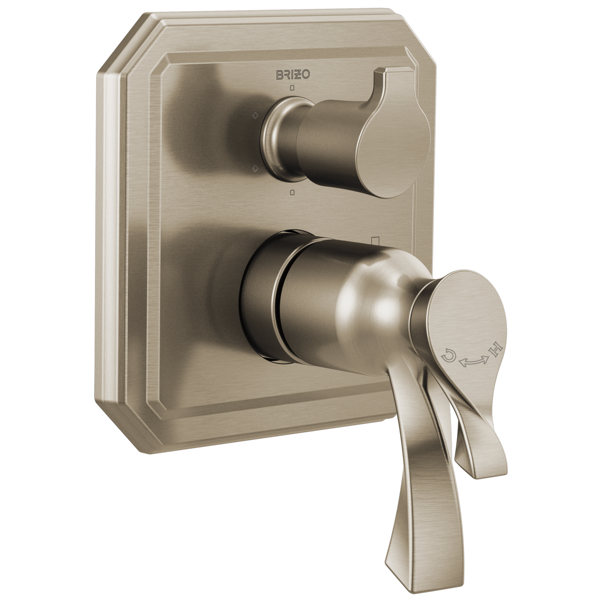 Brizo Virage® TempAssure Thermostatic Valve with Integrated 6-Function Diverter Trim