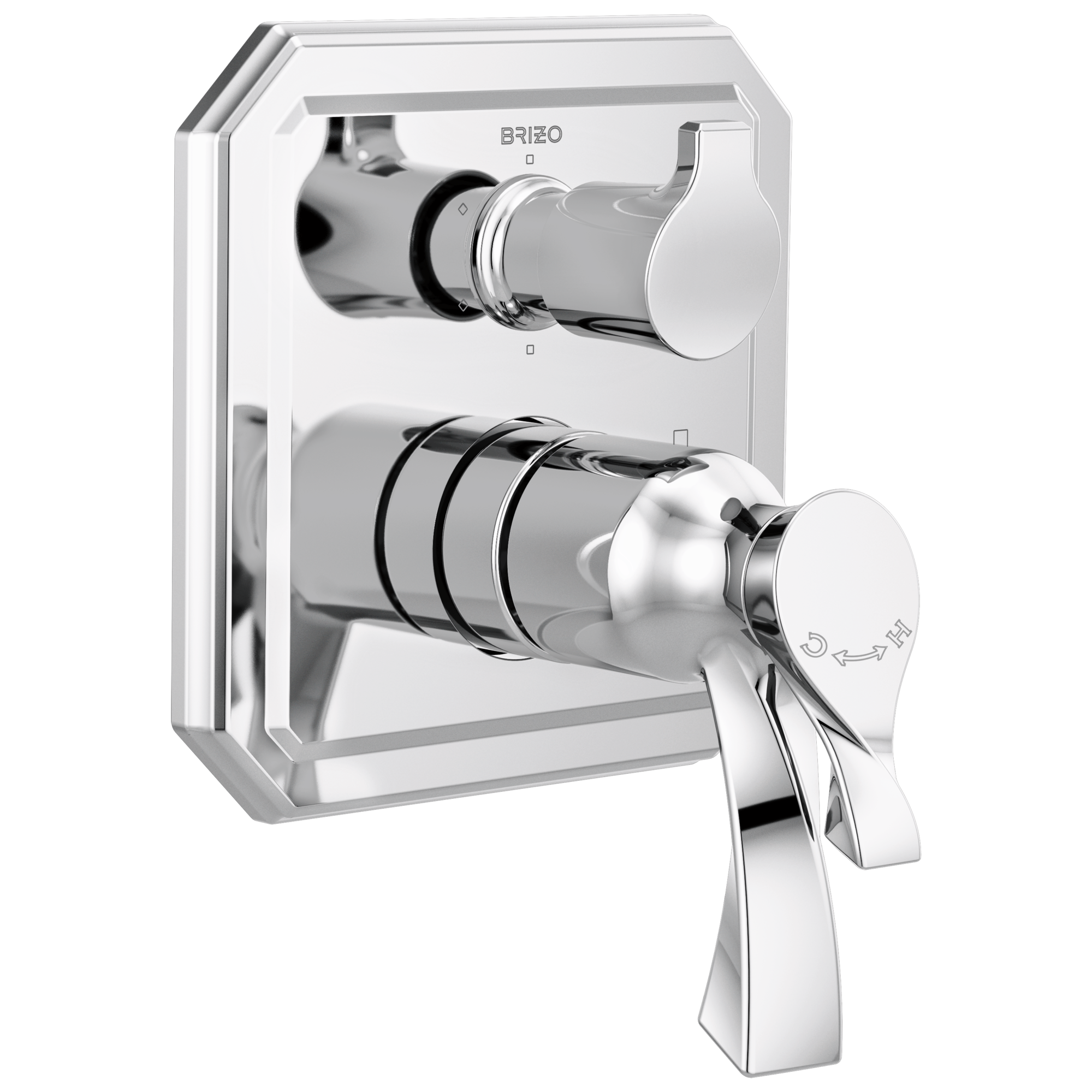 Brizo Virage® TempAssure Thermostatic Valve with Integrated 6-Function Diverter Trim
