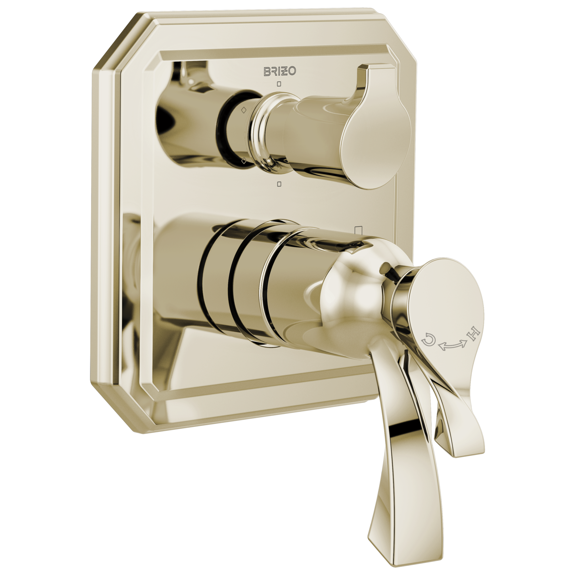 Brizo Virage® TempAssure Thermostatic Valve with Integrated 6-Function Diverter Trim