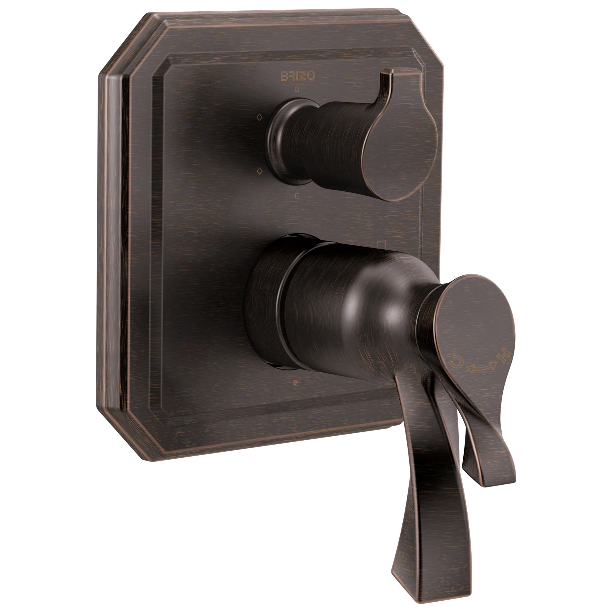 Brizo Virage® TempAssure Thermostatic Valve with Integrated 6-Function Diverter Trim