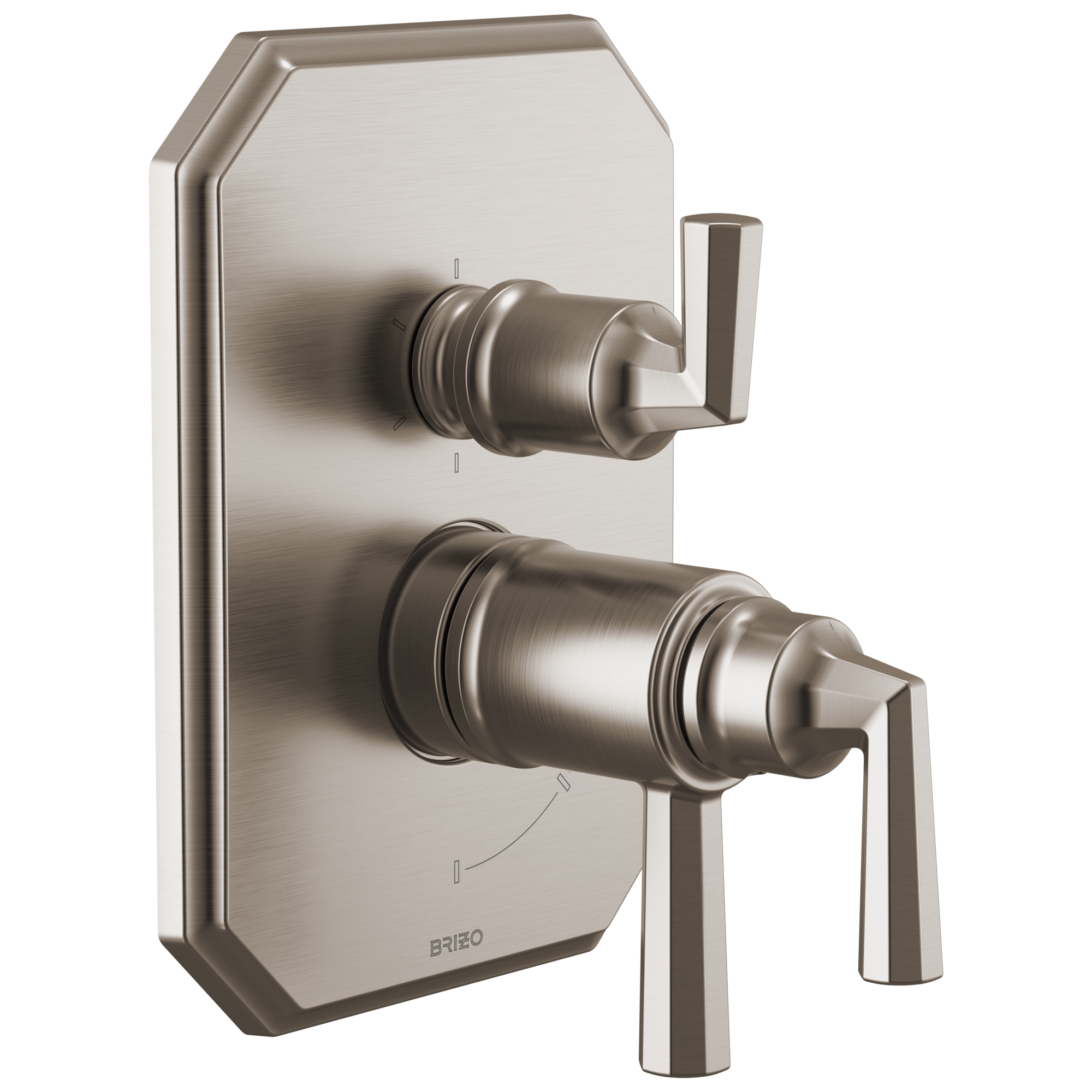 Brizo Beauclere™ TempAssure Thermostatic Valve with Integrated 6-Function Diverter Trim