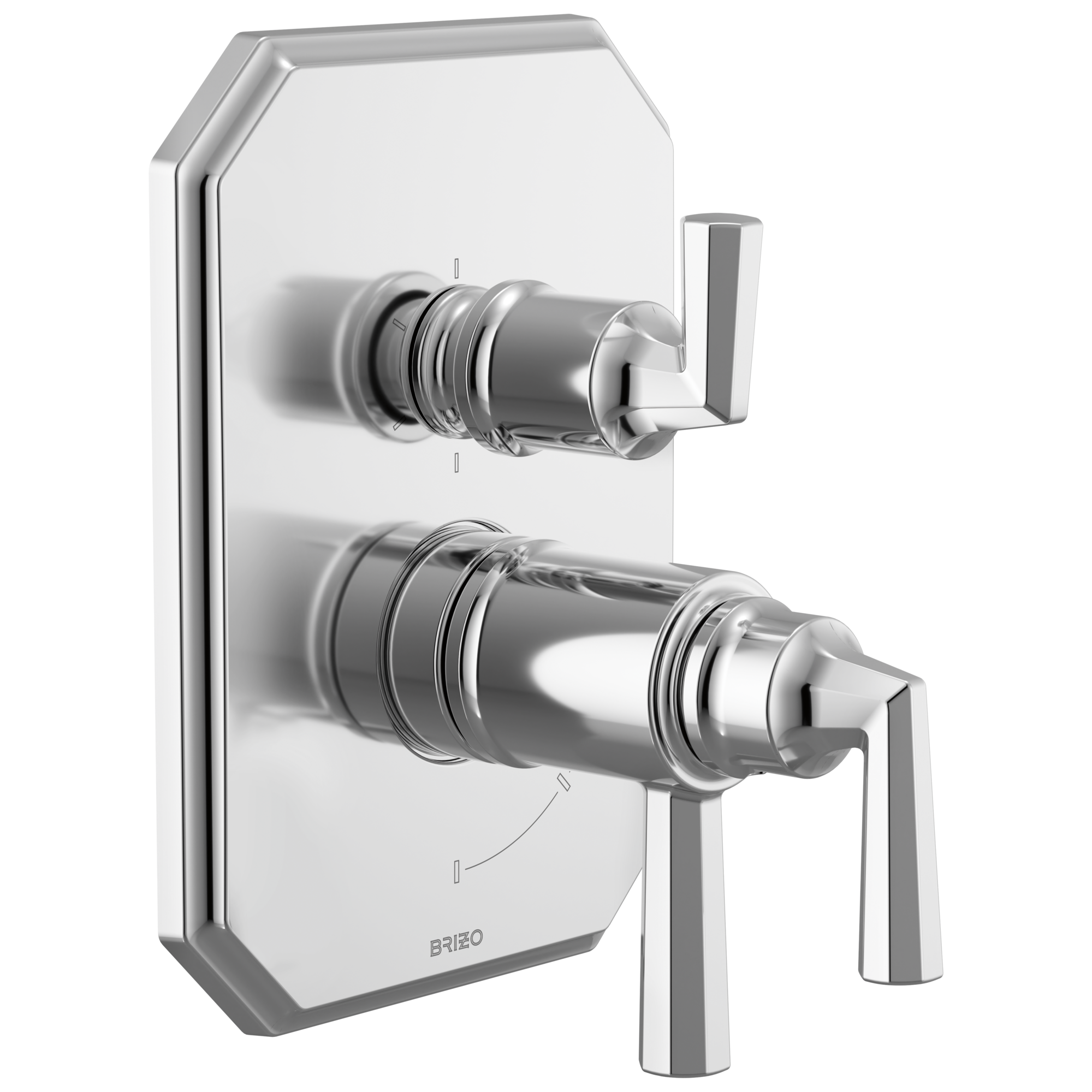 Brizo Beauclere™ TempAssure Thermostatic Valve with Integrated 6-Function Diverter Trim