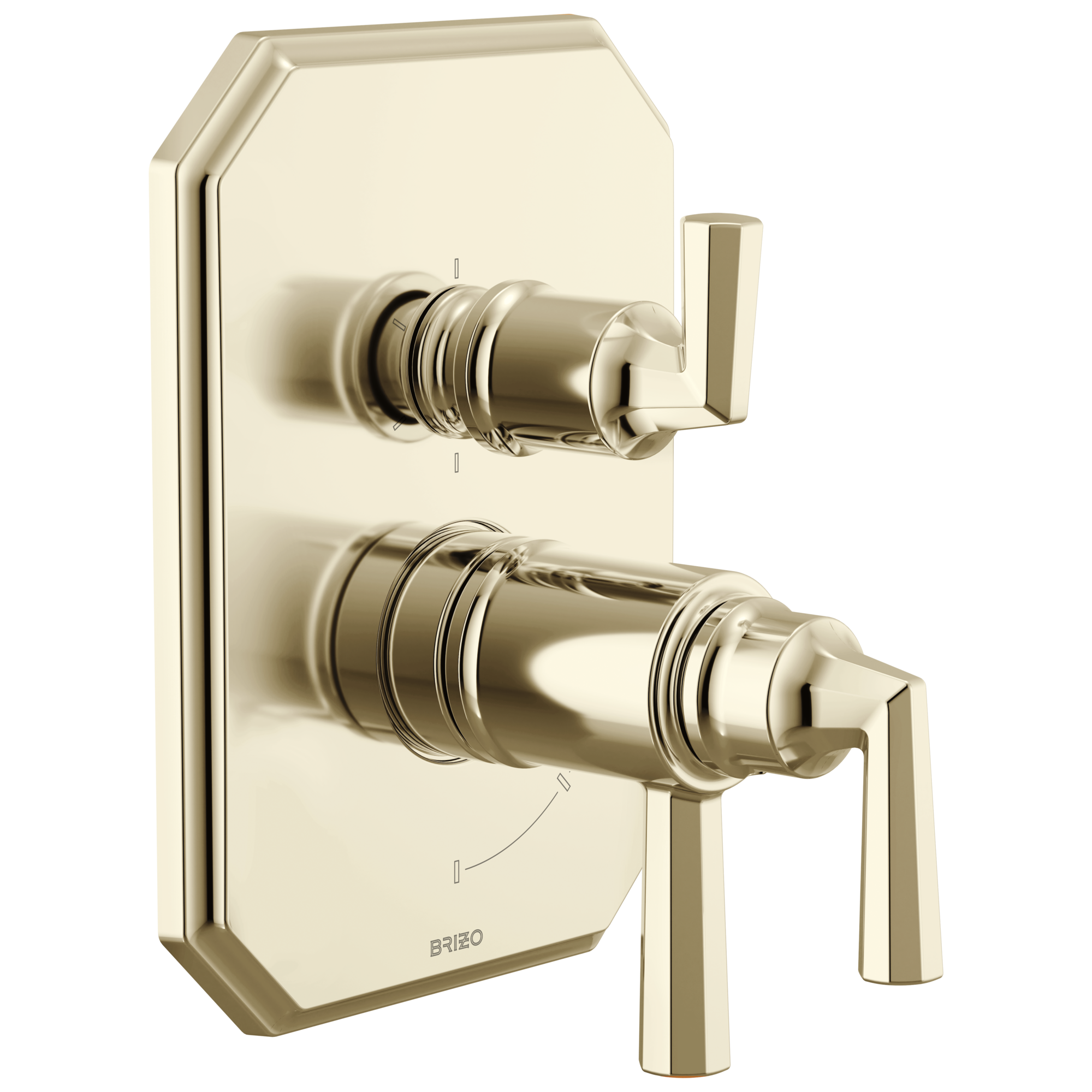 Brizo Beauclere™ TempAssure Thermostatic Valve with Integrated 6-Function Diverter Trim