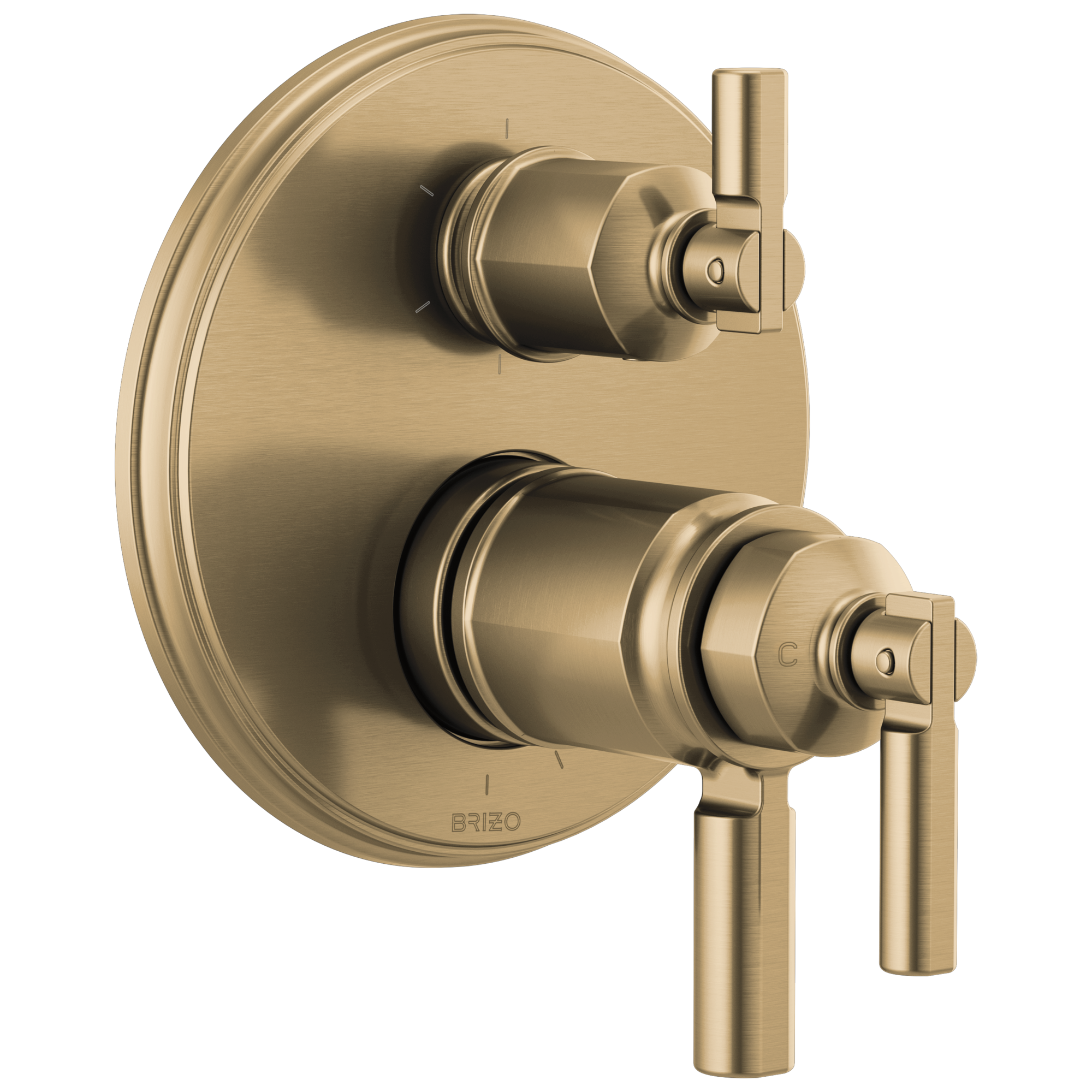 Brizo Invari® Tempassure® Thermostatic Valve With Integrated 6-Function Diverter Trim