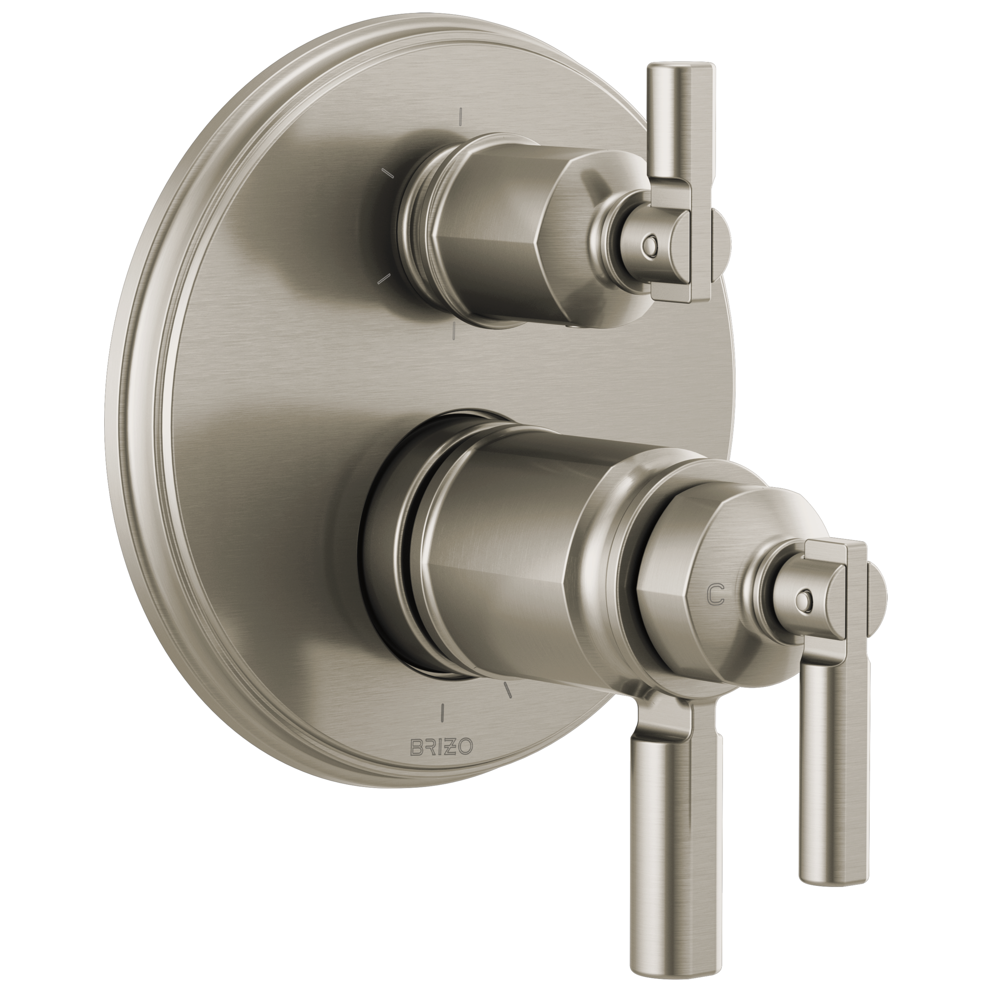 Brizo Invari® Tempassure® Thermostatic Valve With Integrated 6-Function Diverter Trim