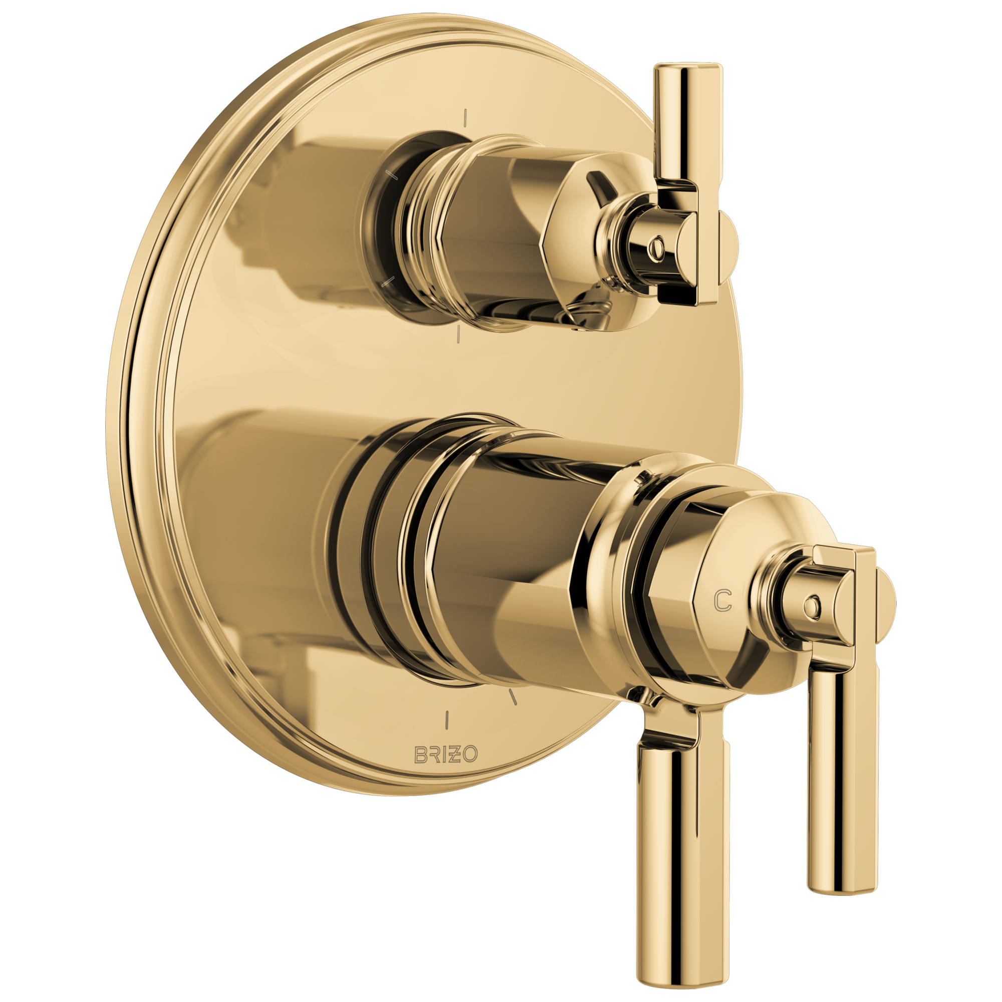 Brizo Invari® Tempassure® Thermostatic Valve With Integrated 6-Function Diverter Trim
