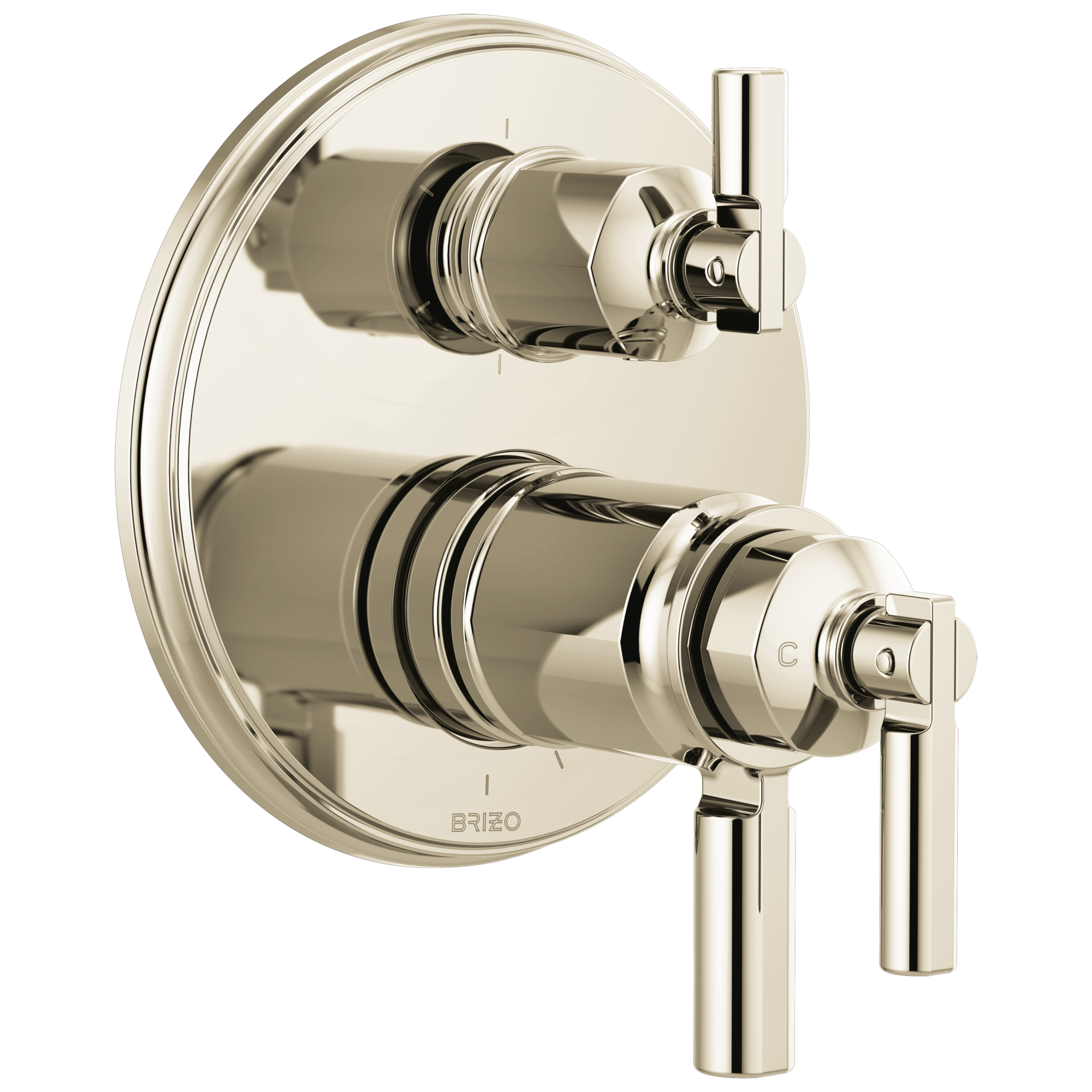 Brizo Invari® Tempassure® Thermostatic Valve With Integrated 6-Function Diverter Trim