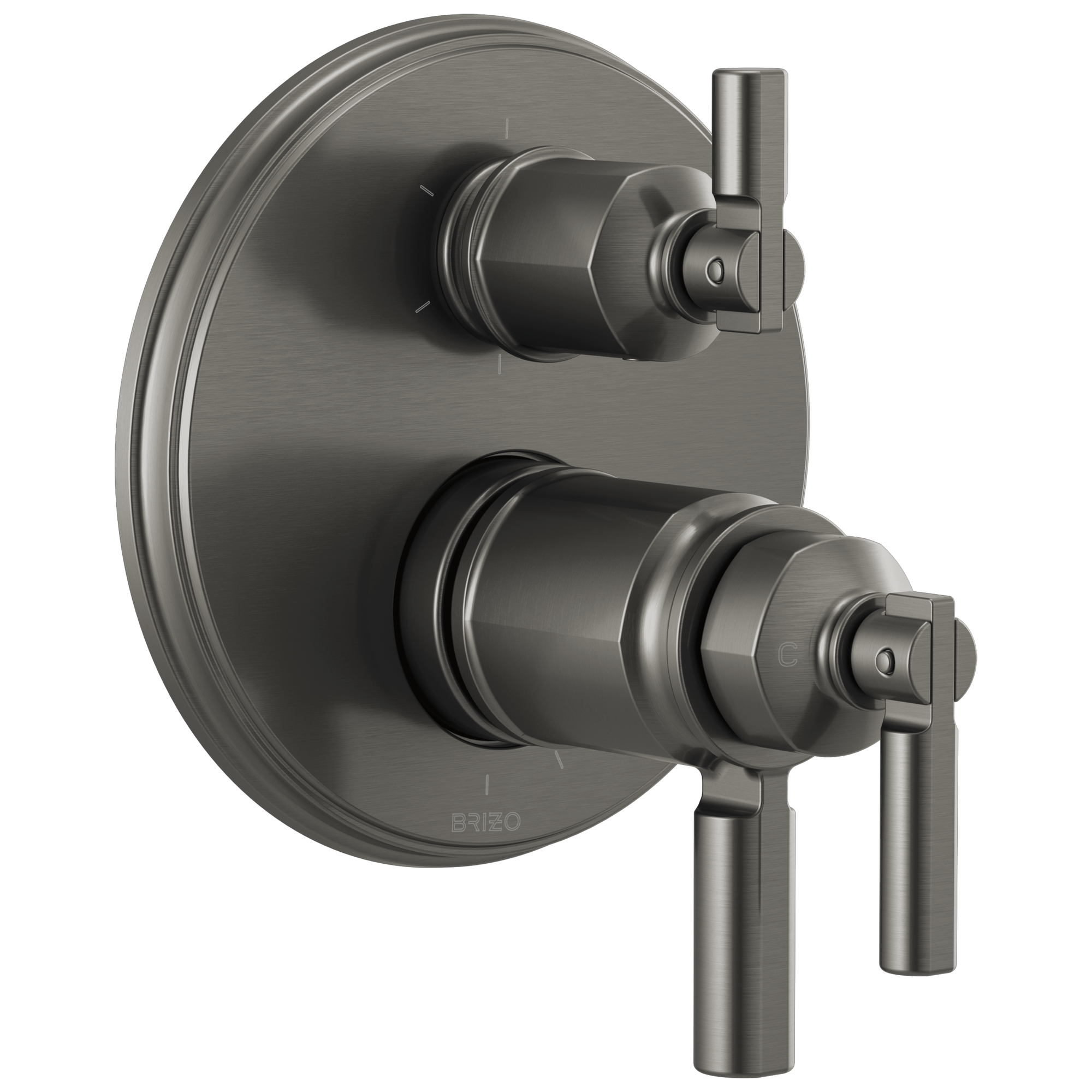 Brizo Invari® Tempassure® Thermostatic Valve With Integrated 6-Function Diverter Trim