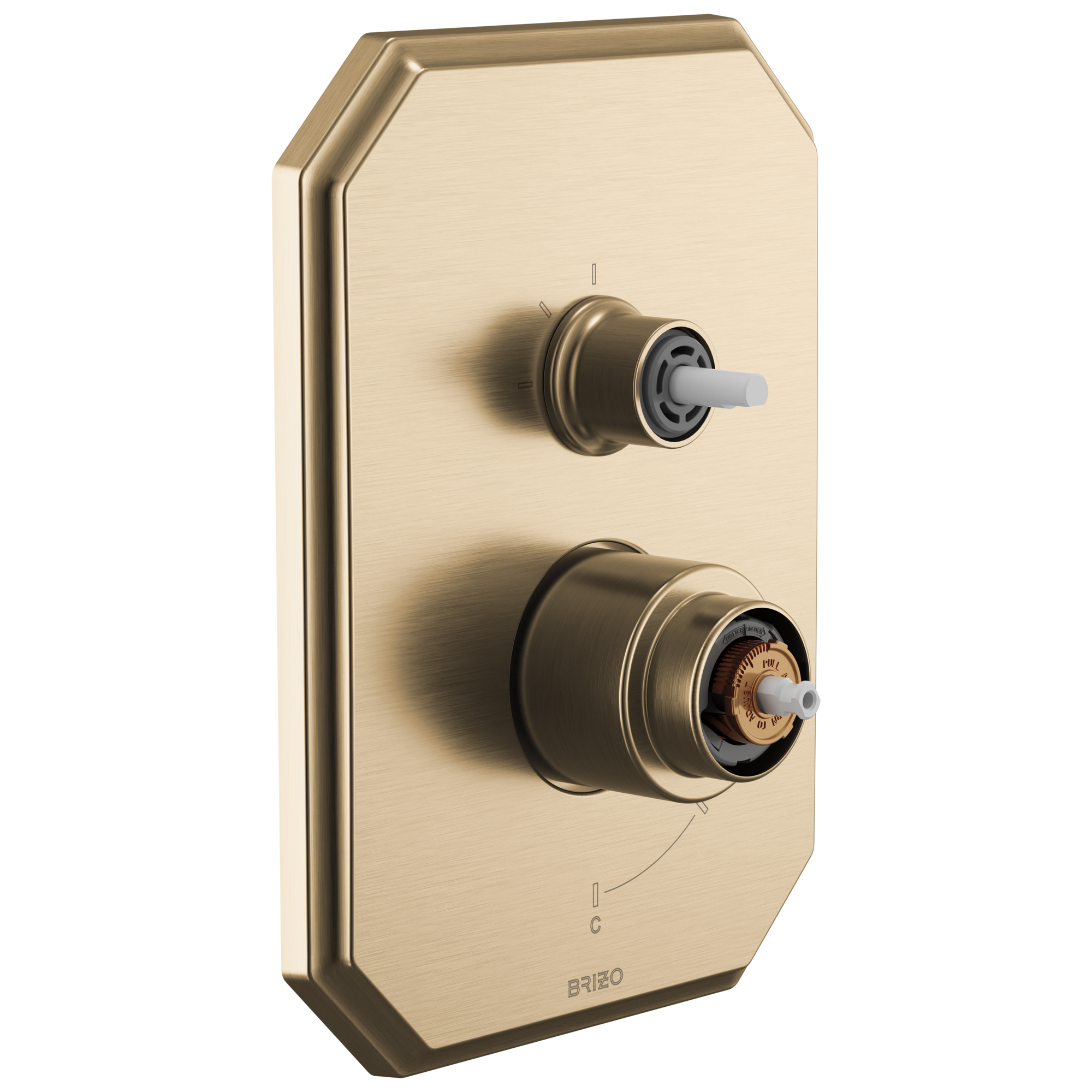 Brizo Beauclere™ Pressure Balance Valve with Integrated 3-Function Diverter Trim - Less Handles