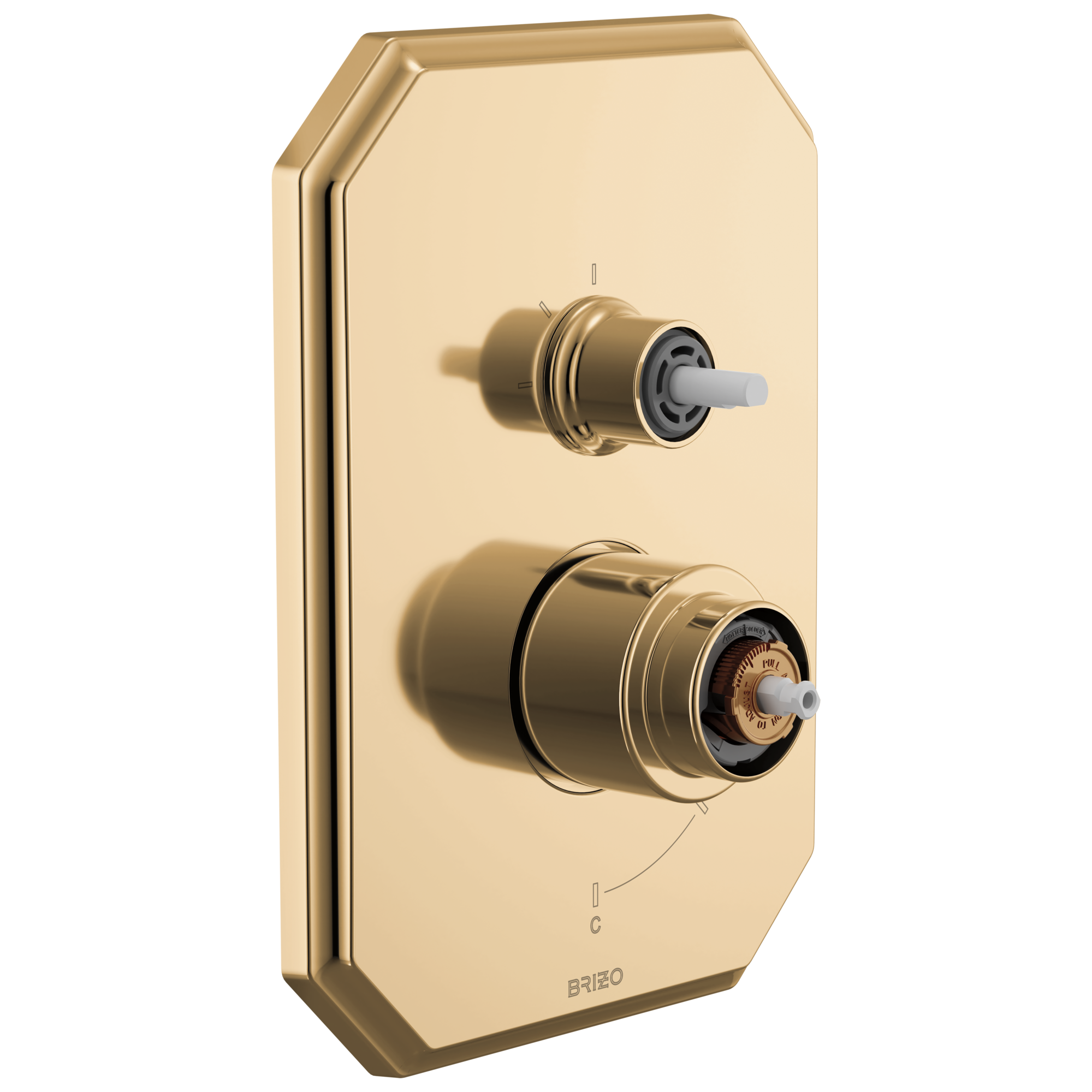 Brizo Beauclere™ Pressure Balance Valve with Integrated 3-Function Diverter Trim - Less Handles