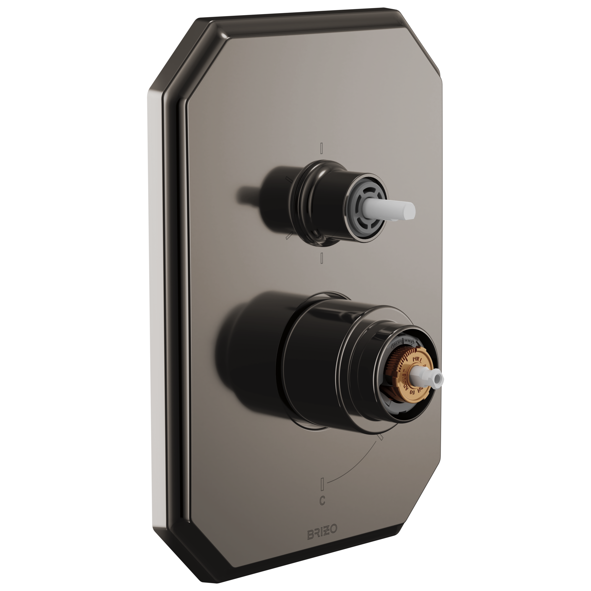 Brizo Beauclere™ Pressure Balance Valve with Integrated 6-Function Diverter Trim - Less Handles