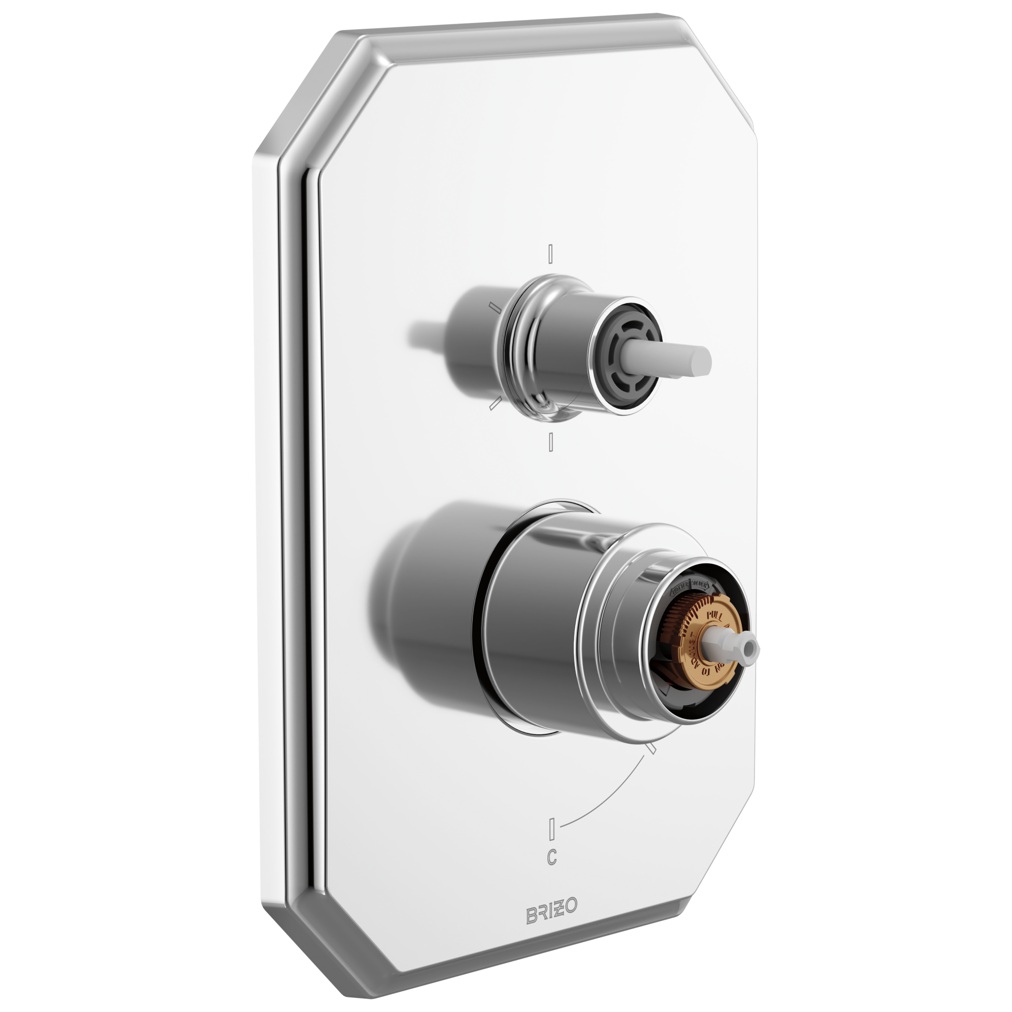 Brizo Beauclere™ Pressure Balance Valve with Integrated 6-Function Diverter Trim - Less Handles