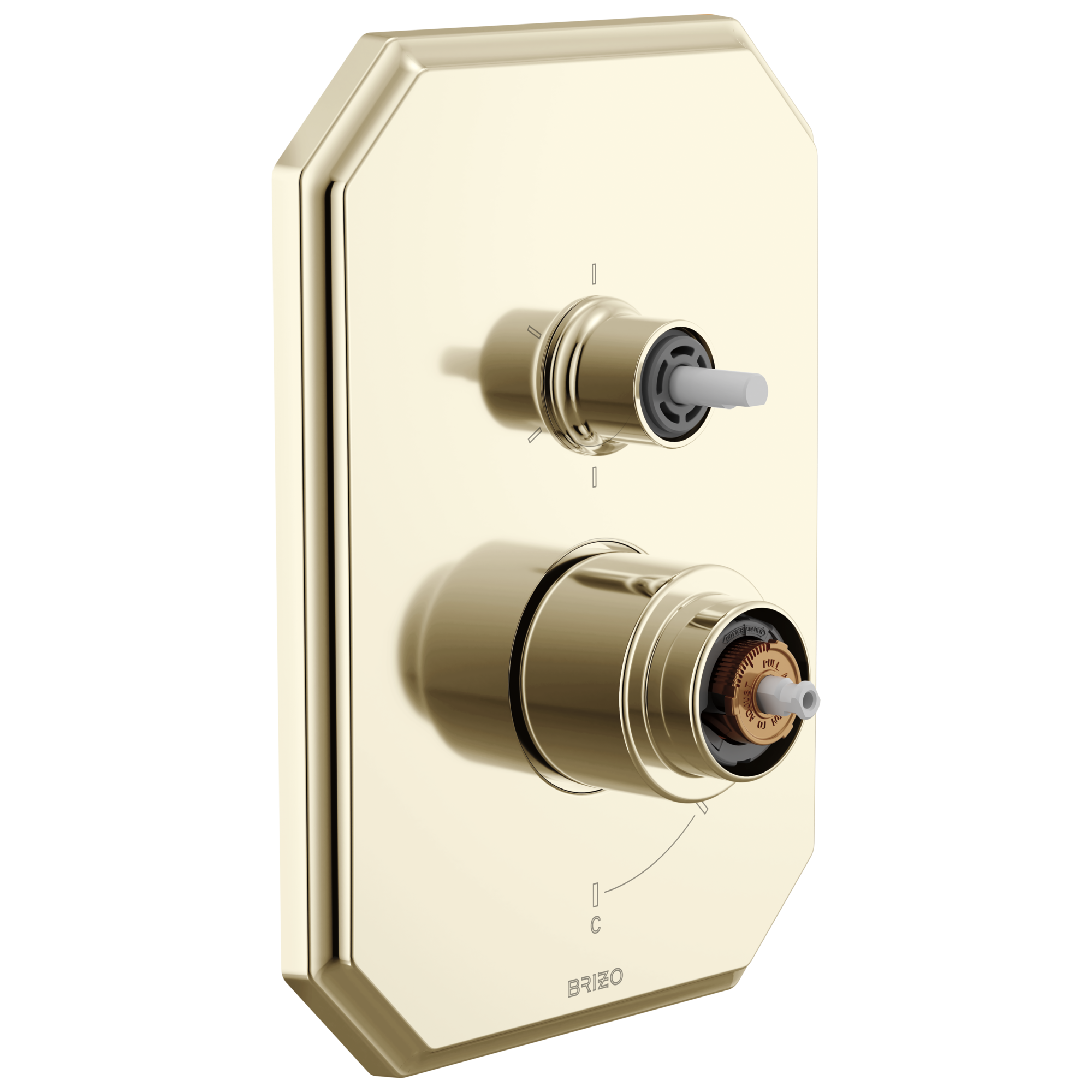 Brizo Beauclere™ Pressure Balance Valve with Integrated 6-Function Diverter Trim - Less Handles