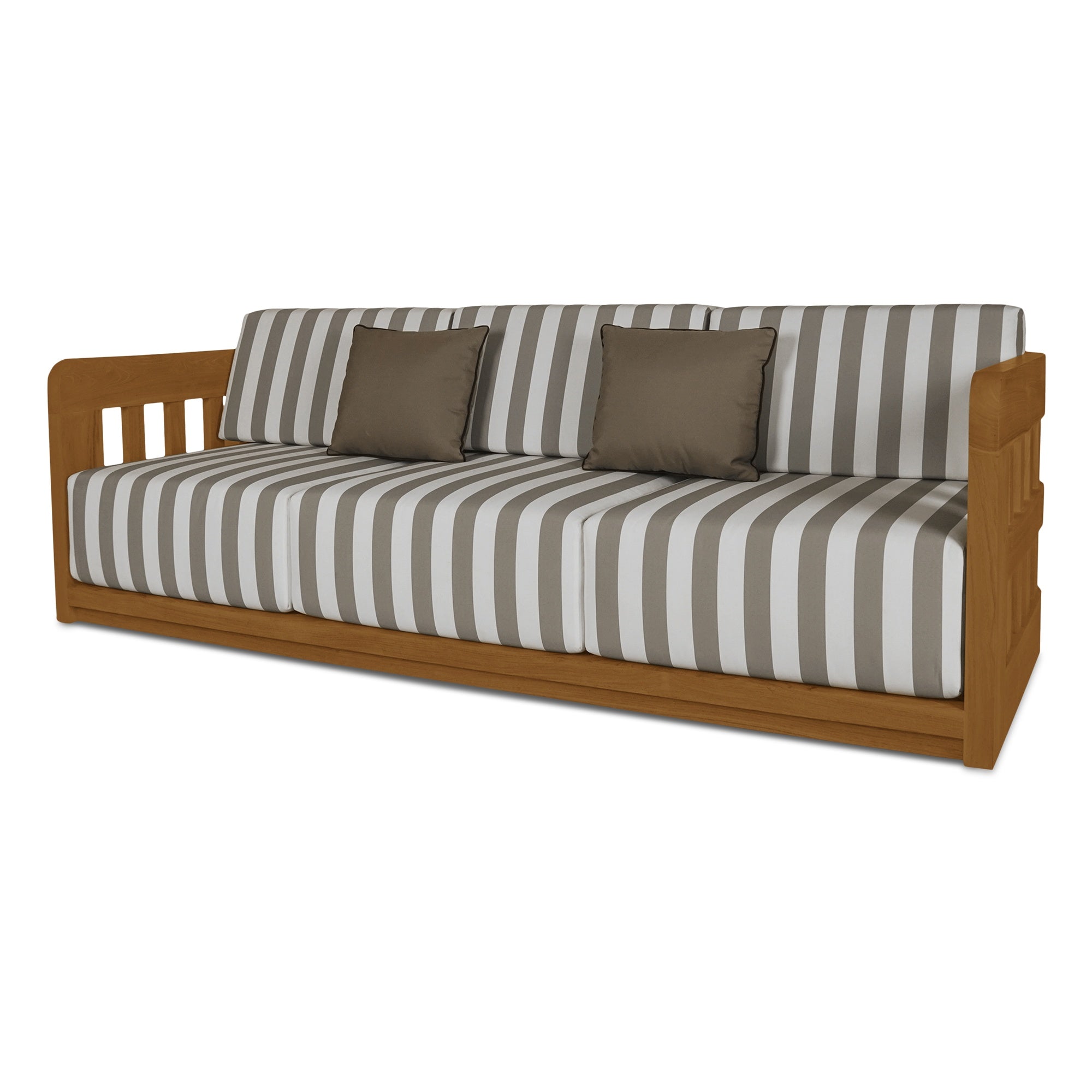 Moes Adelaide Outdoor Sofa Brown Stripe TA-1001-21