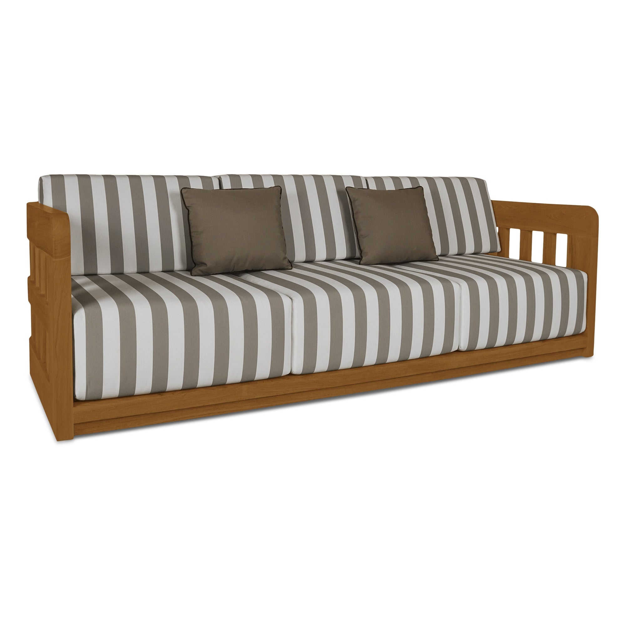Moes Adelaide Outdoor Sofa Brown Stripe TA-1001-21