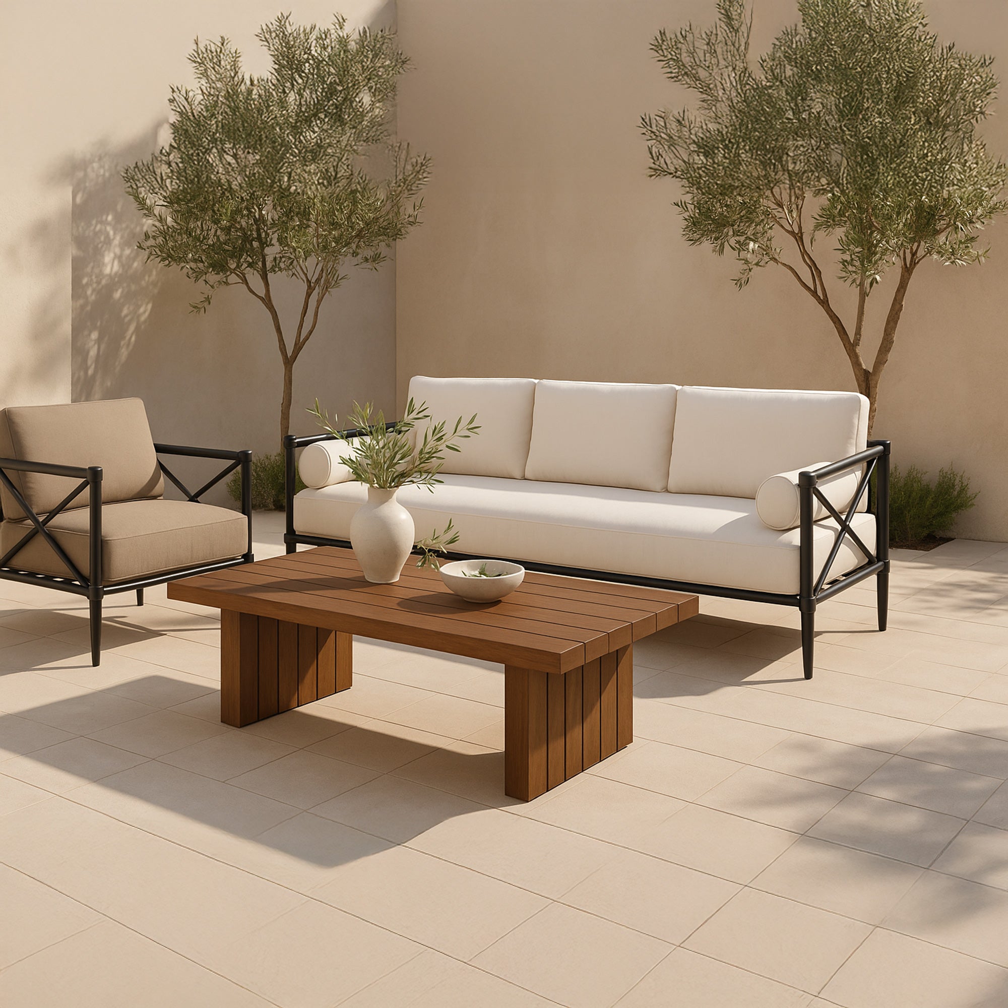 Moes Denby Outdoor Coffee Table Brown TA-1016-03
