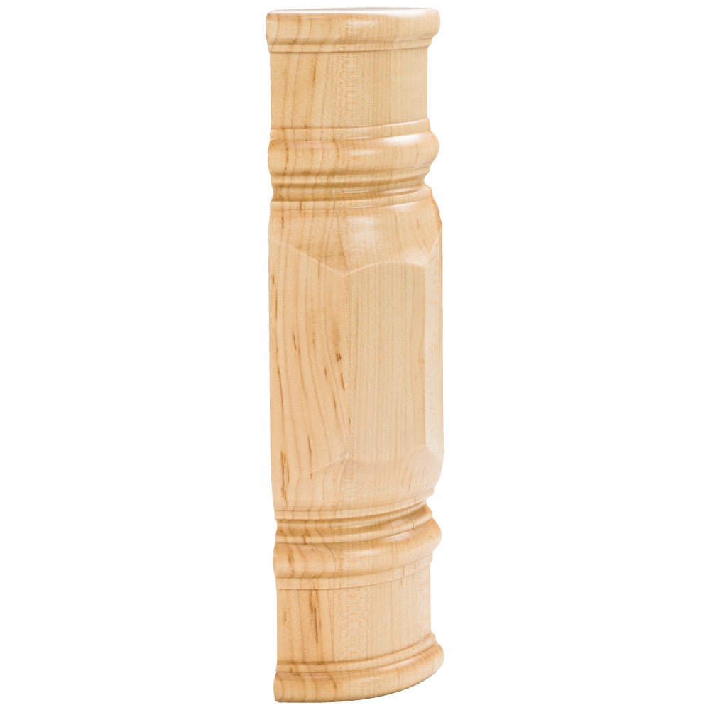 Hardware Resources 2-7/8" W x 2" D x 9-7/8" H Rubberwood Center Spool & Beveled Transition Block