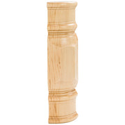 Hardware Resources 2-7/8" W x 2" D x 9-7/8" H Rubberwood Center Spool & Beveled Transition Block