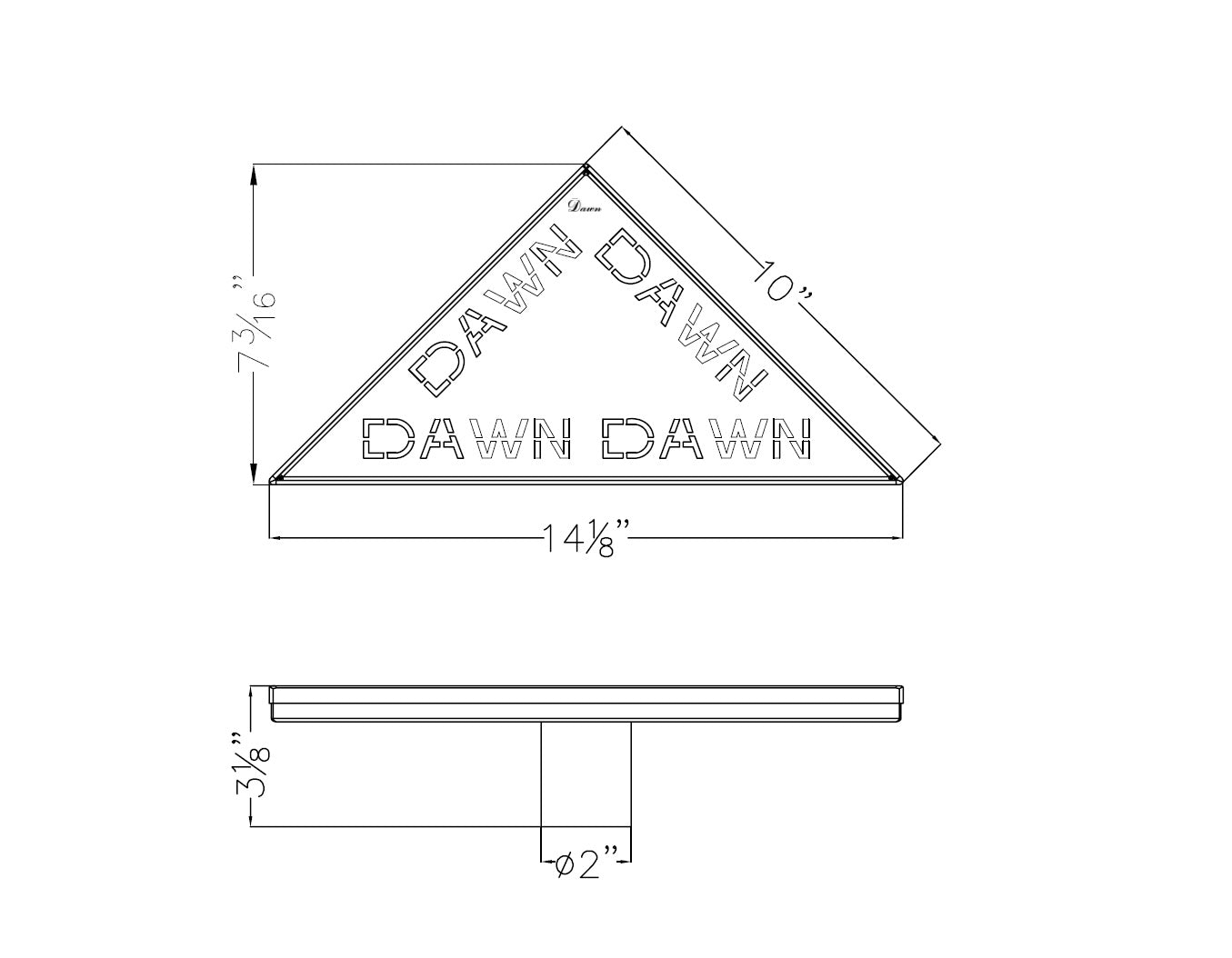 Dawn Dawn Series Triangle Drain TDA131004