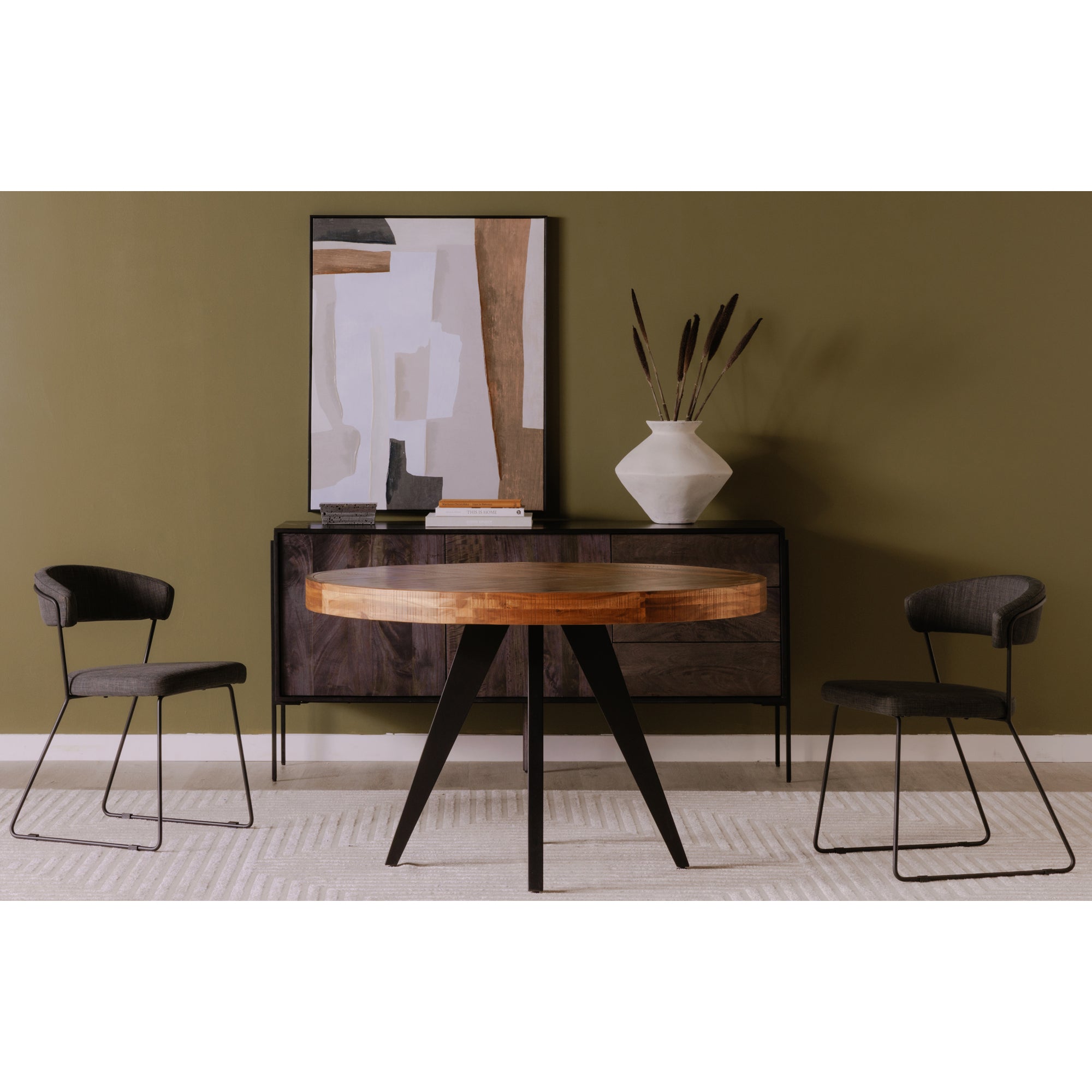 Moes Parq Round Dining Table Amber TL-1010-14