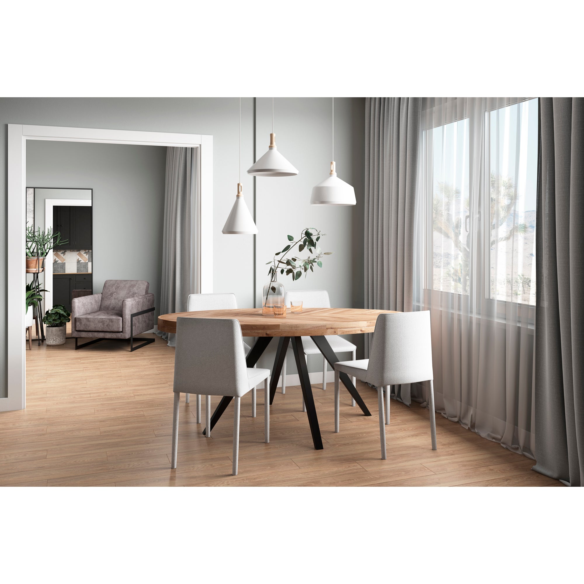 Moes Parq Oval Dining Table Amber TL-1019-14