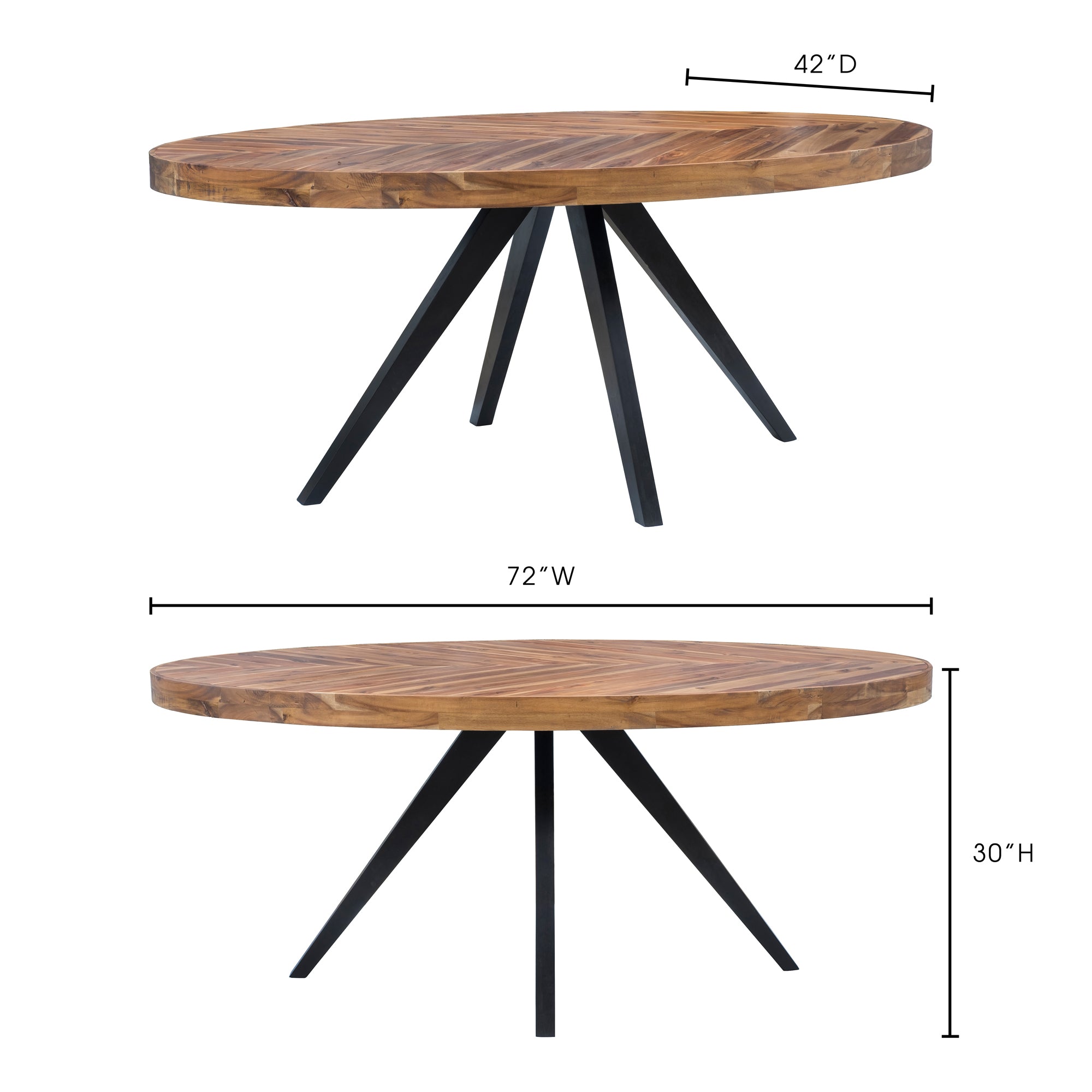 Moes Parq Oval Dining Table Amber TL-1019-14