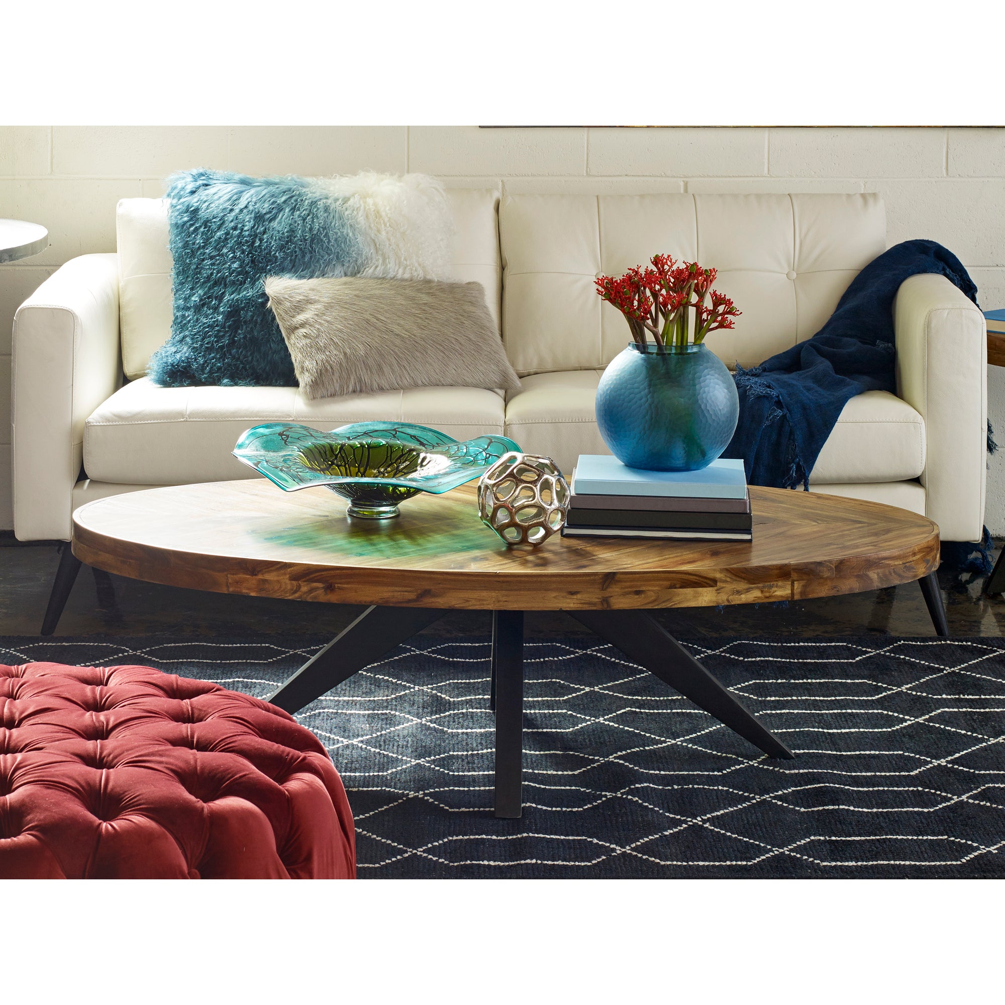 Moes Parq Oval Coffee Table Amber TL-1020-14