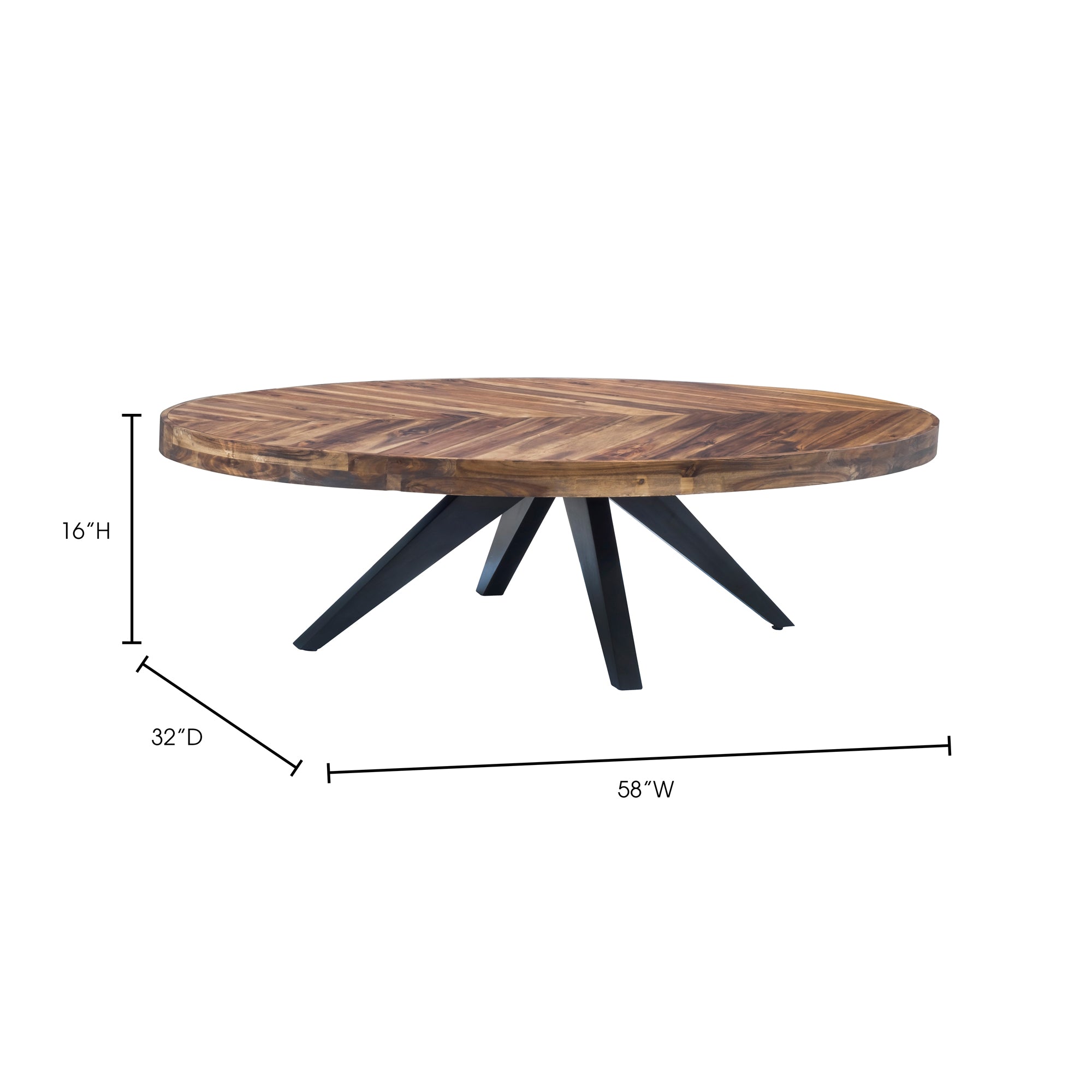 Moes Parq Oval Coffee Table Amber TL-1020-14