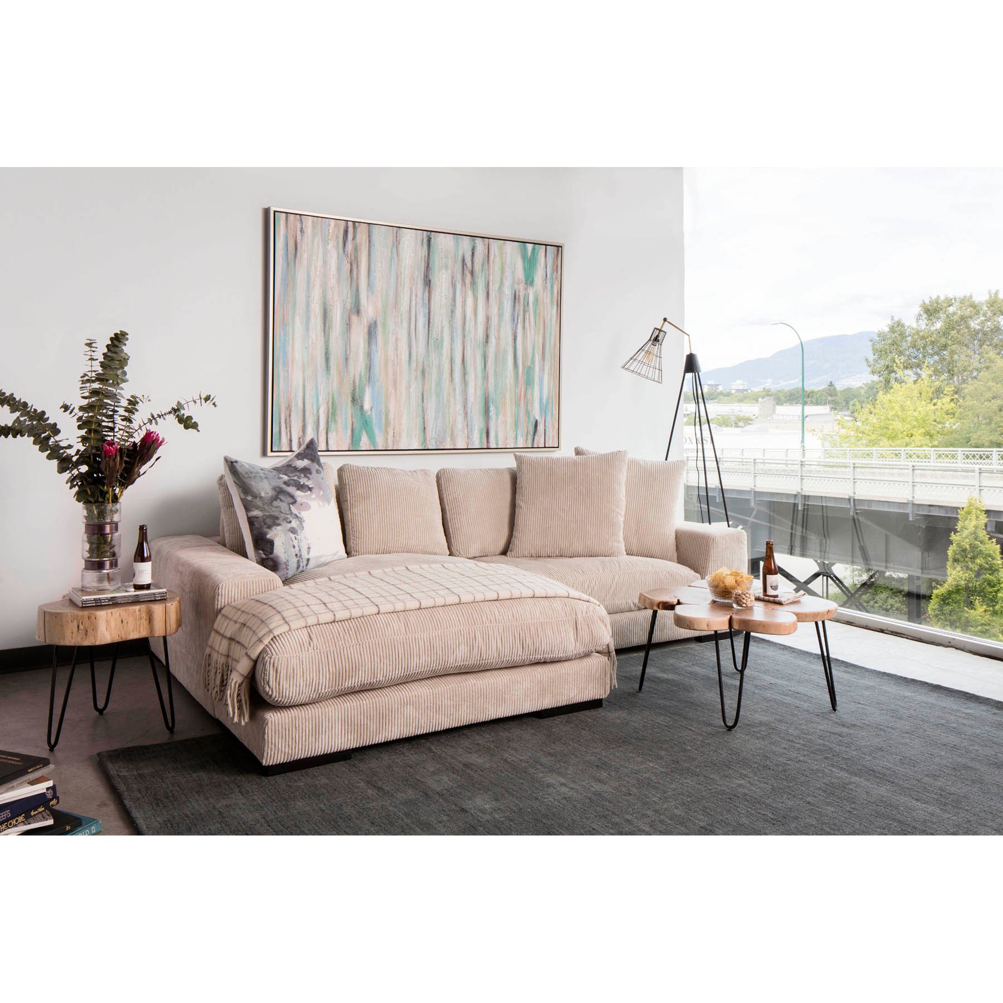 Moes Plunge Sectional Cappuccino TN-1004-14-0