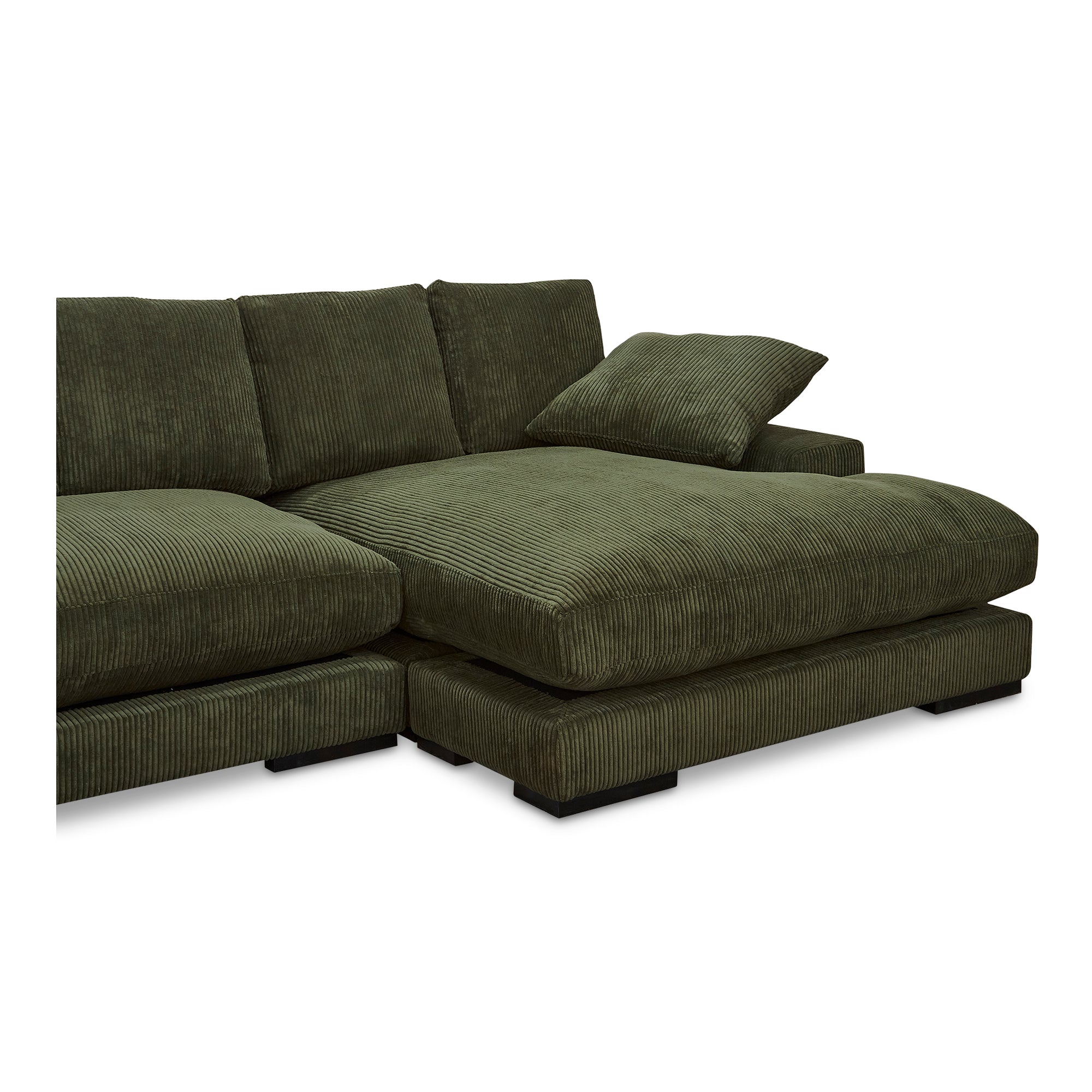 Moes Plunge Sectional Dark Green TN-1014-27-0