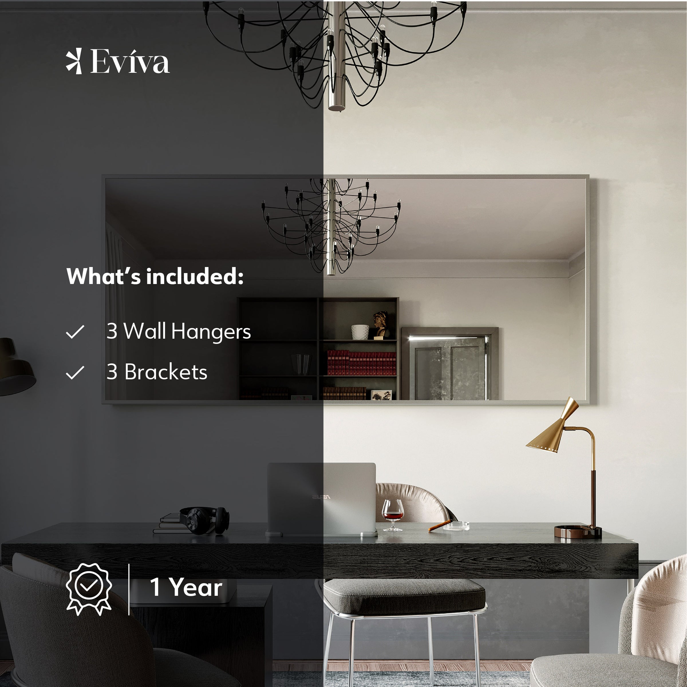 Eviva Sax Metal Framed Mirror